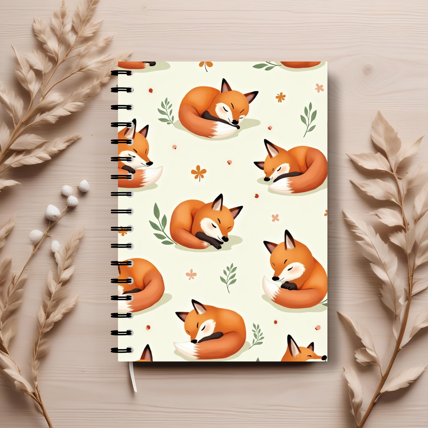 Autumn Fox Wirebound Notebook, the enchanting allure of woodland creatures comes alive on every page, Perfect for jotting down thoughts or sketching inspirations.
