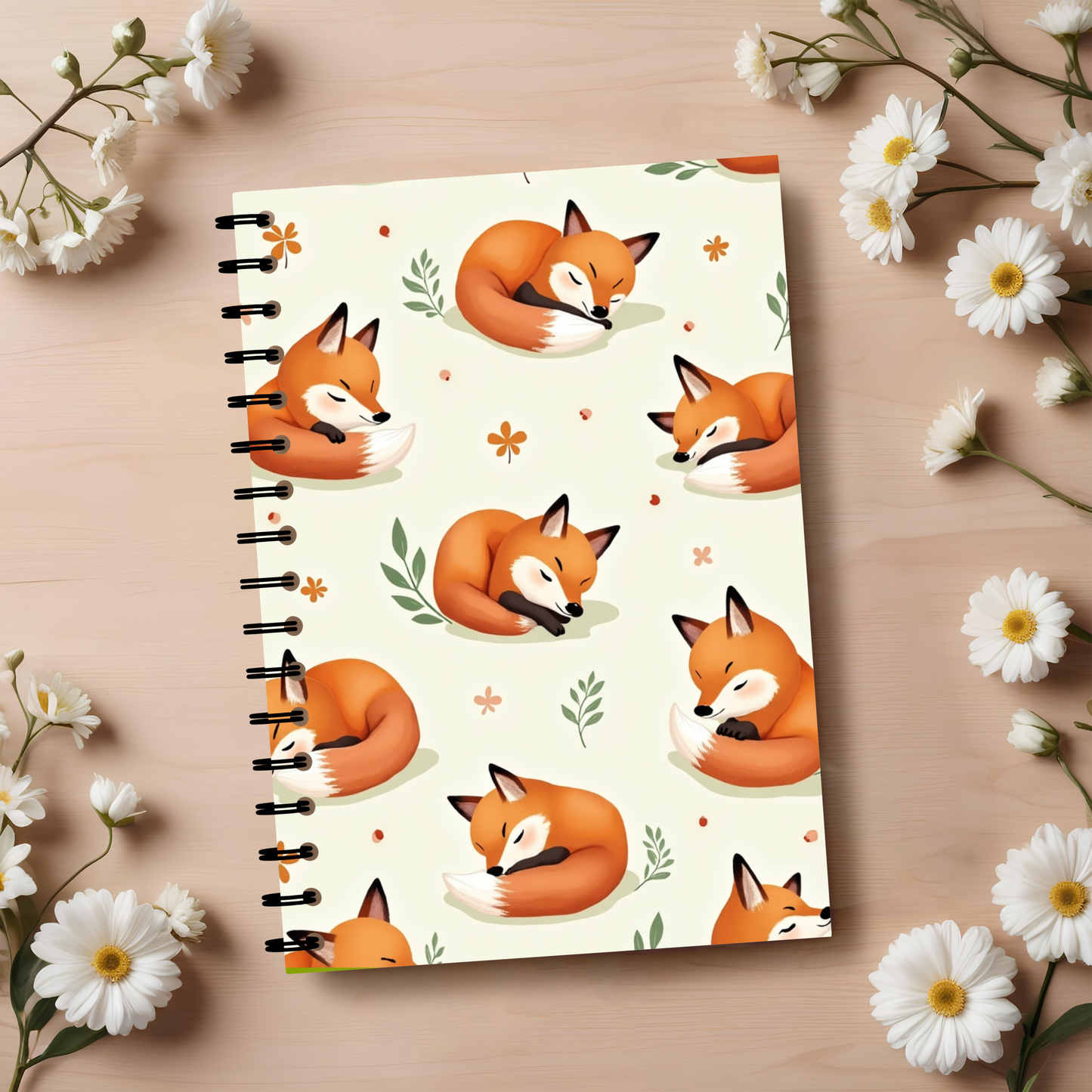 Autumn Fox Wirebound Notebook, the enchanting allure of woodland creatures comes alive on every page, Perfect for jotting down thoughts or sketching inspirations.