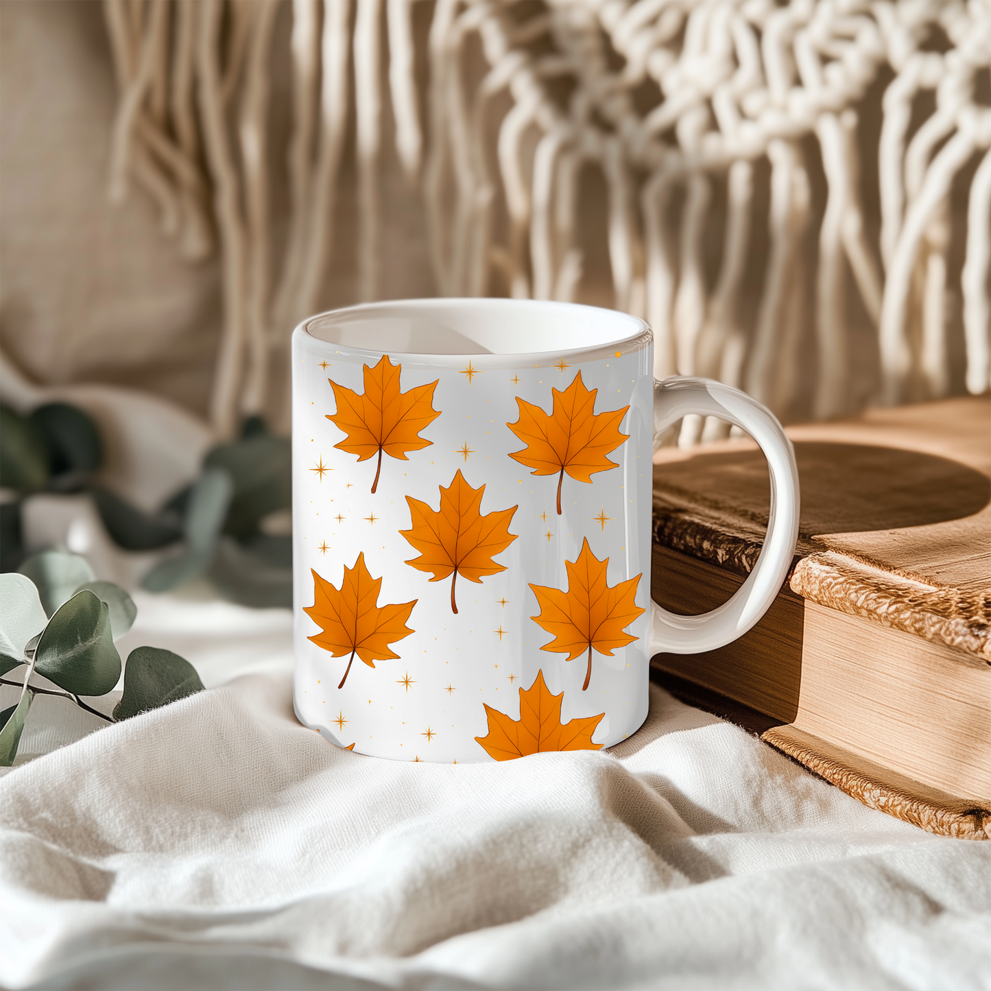 Autumnal Leaf Coffee Mug, perfect companion for your seasonal sips.