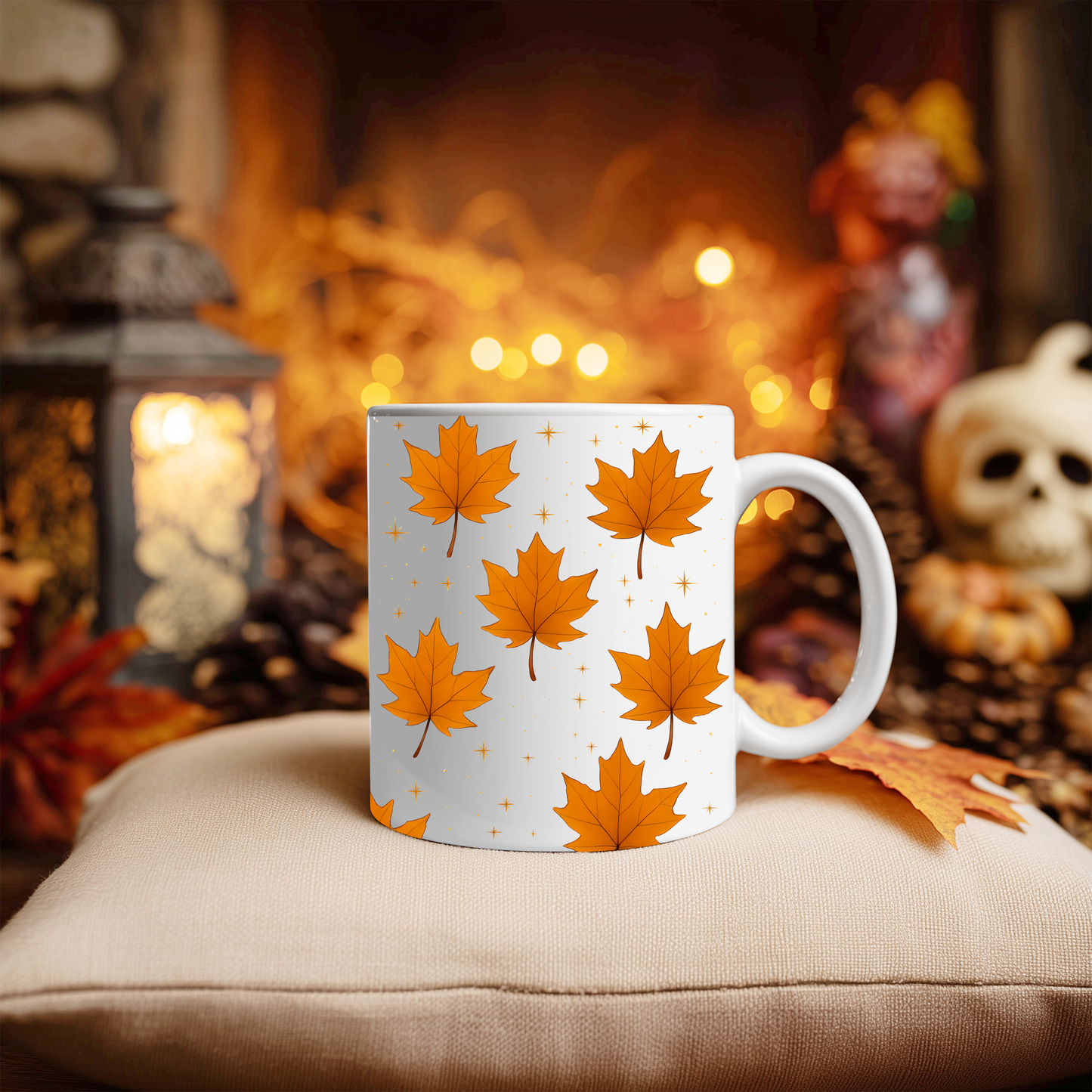 Autumnal Leaf Coffee Mug, perfect companion for your seasonal sips.