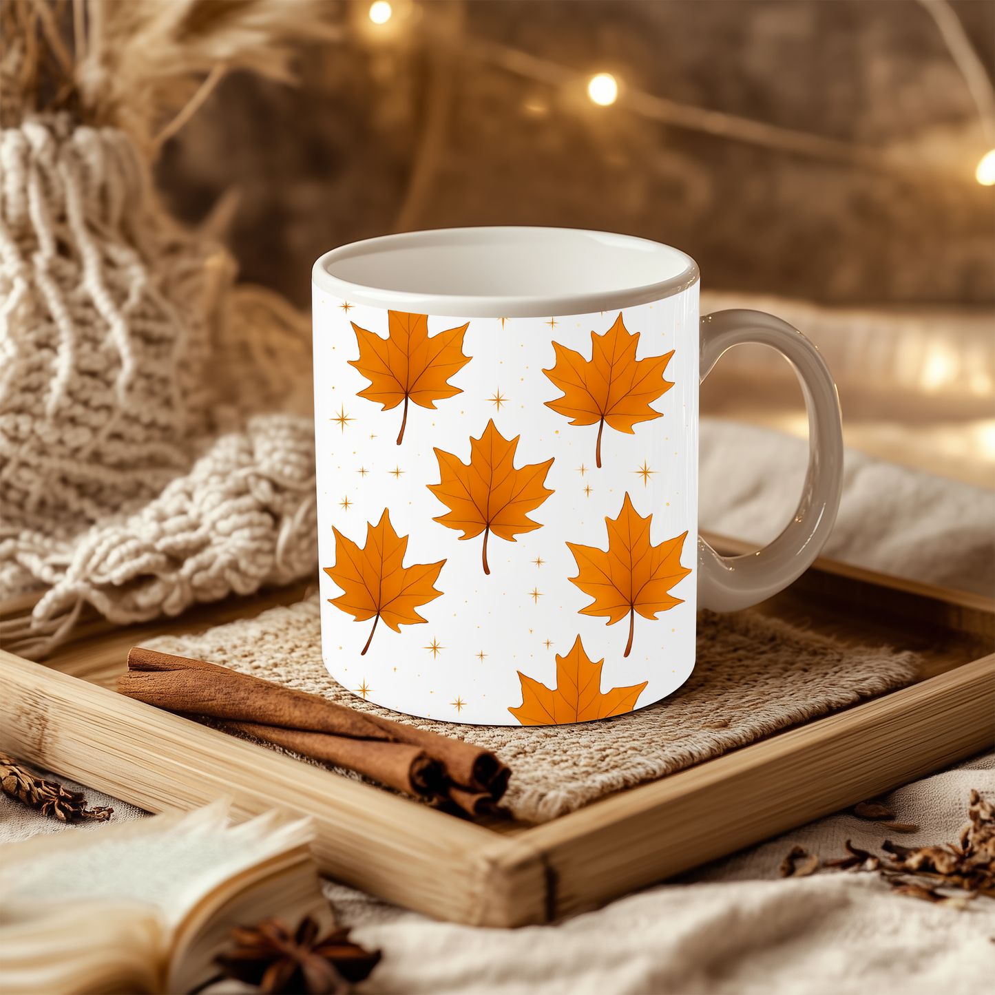 Autumnal Leaf Coffee Mug, perfect companion for your seasonal sips.