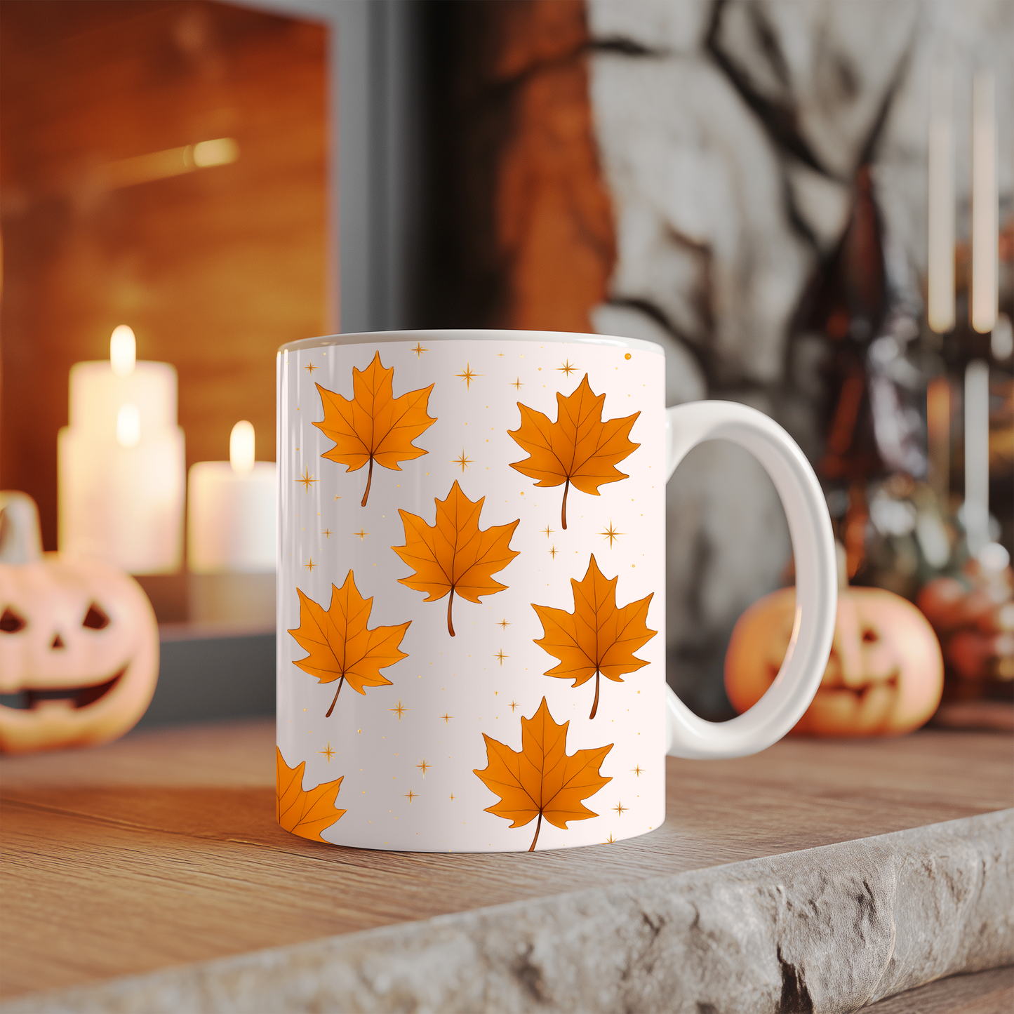 Autumnal Leaf Coffee Mug, perfect companion for your seasonal sips.