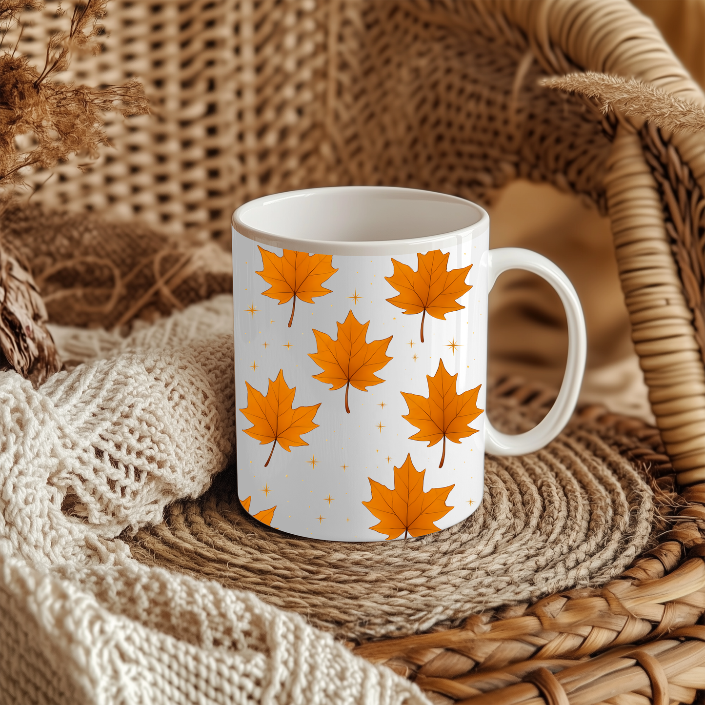 Autumnal Leaf Coffee Mug, perfect companion for your seasonal sips.