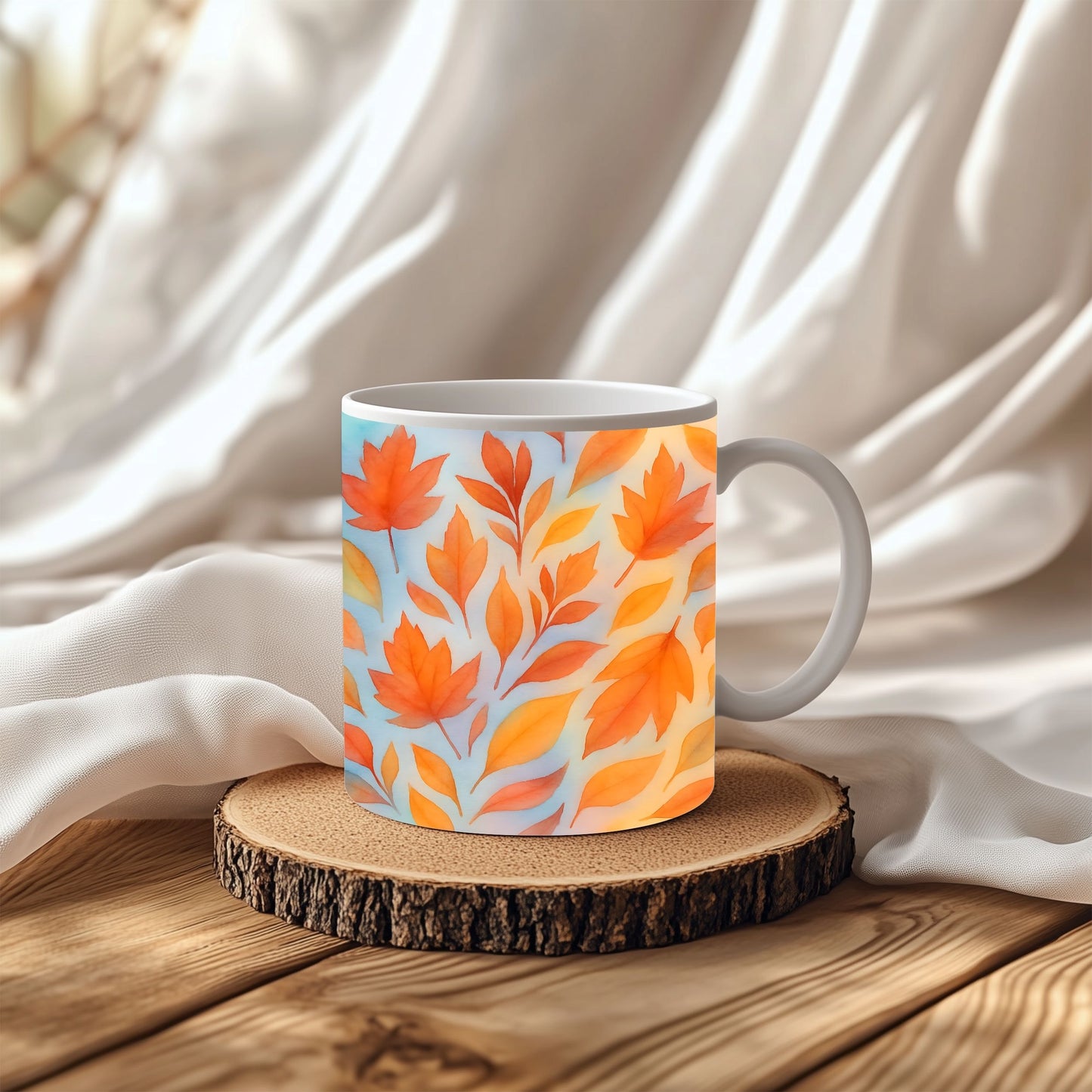 Autumnal Leaf Coffee Mug, Perfect for elevating your autumn décor, this mug whispers "hello autumn"