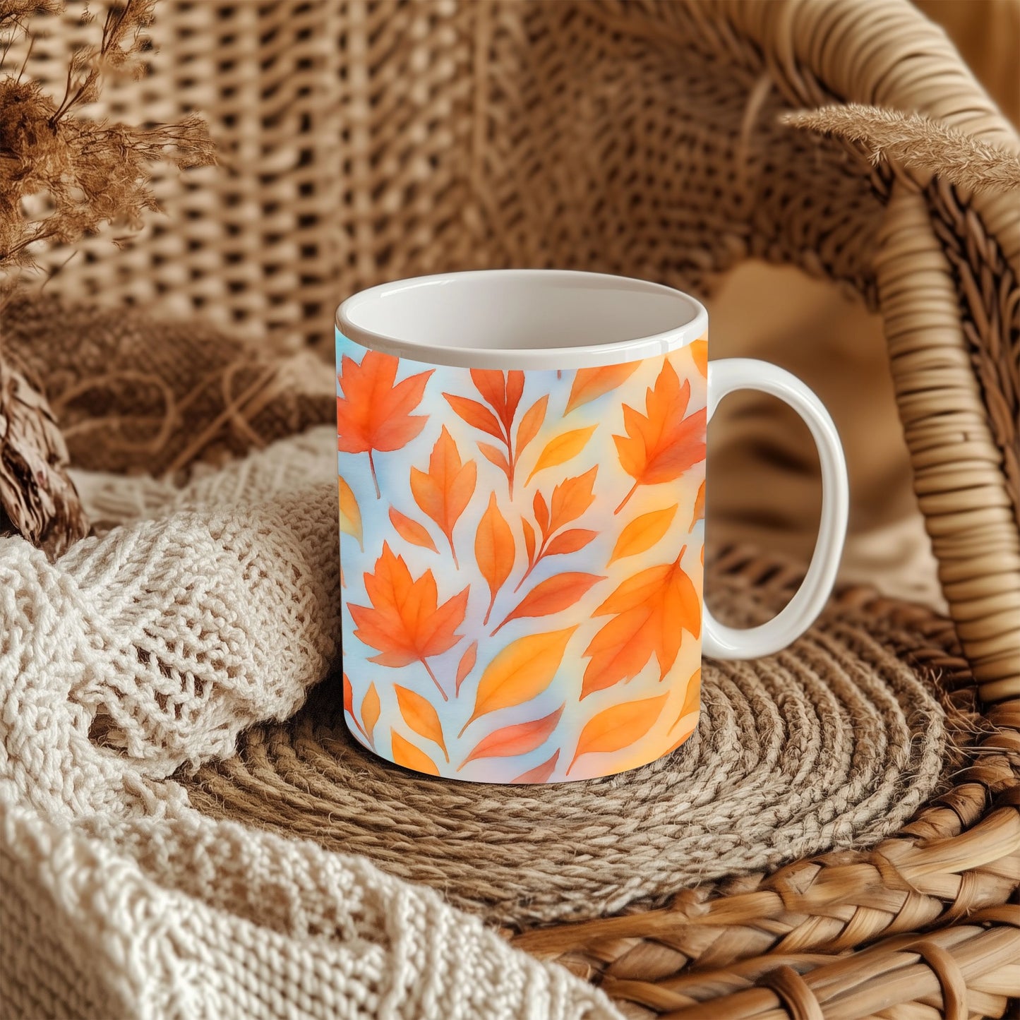 Autumnal Leaf Coffee Mug, Perfect for elevating your autumn décor, this mug whispers "hello autumn"
