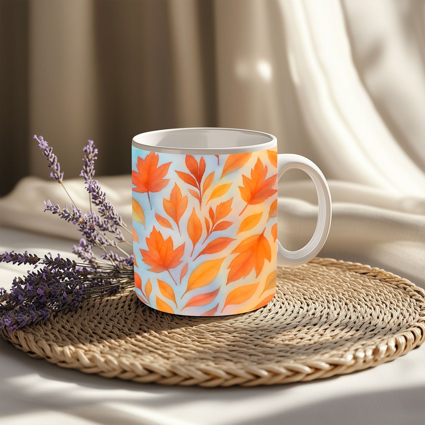 Autumnal Leaf Coffee Mug, Perfect for elevating your autumn décor, this mug whispers "hello autumn"