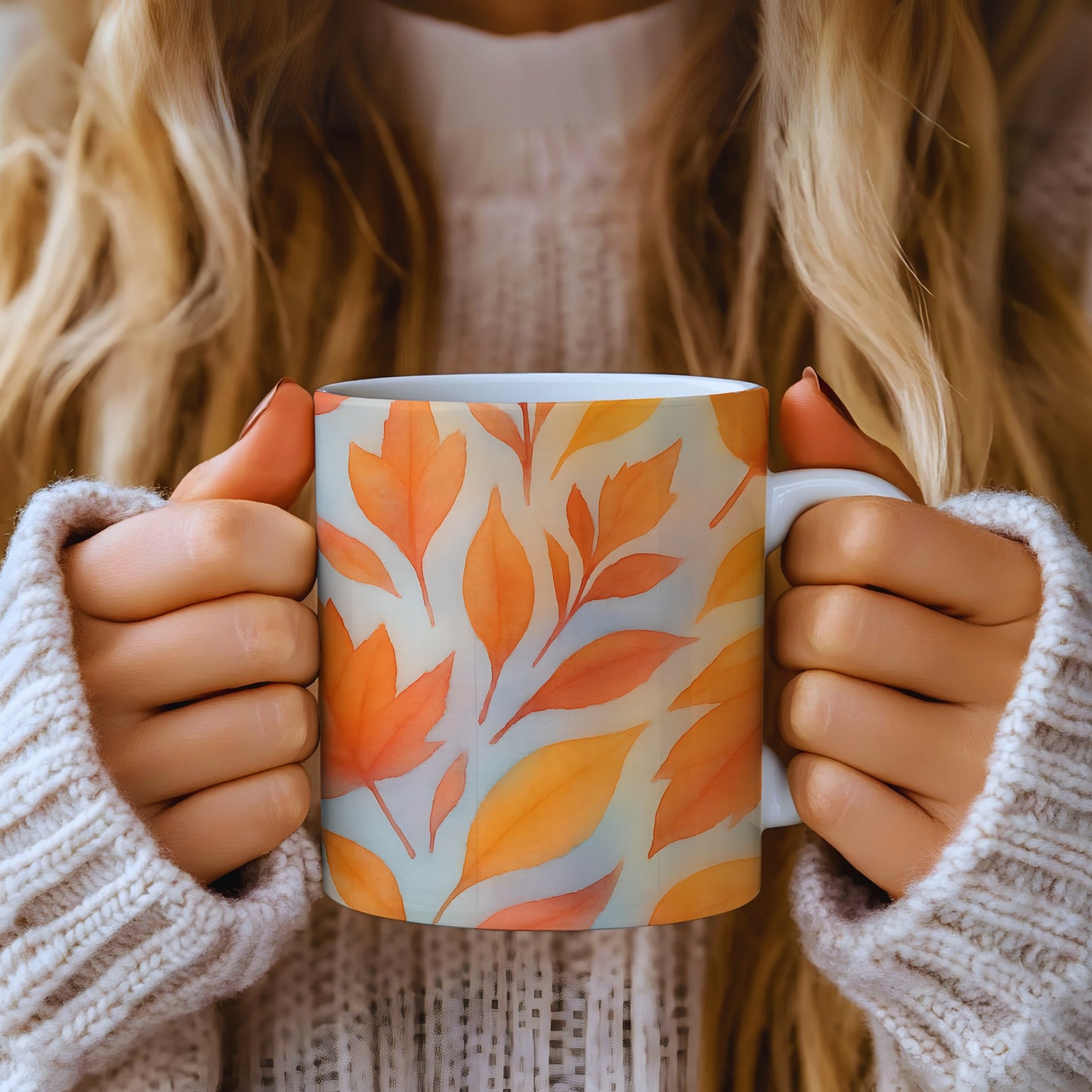 Autumnal Leaf Coffee Mug, Perfect for elevating your autumn décor, this mug whispers "hello autumn"