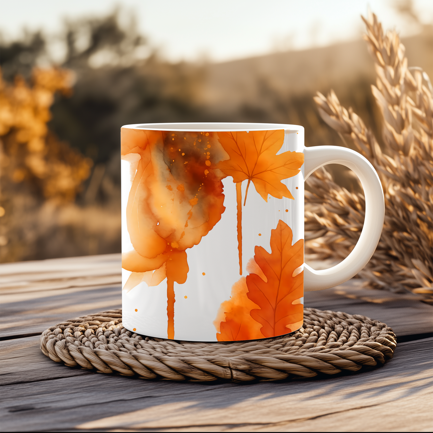 Autumnal Leaf Coffee Mug, our autumn coffee mug embodies the essence of cozy mugs.
