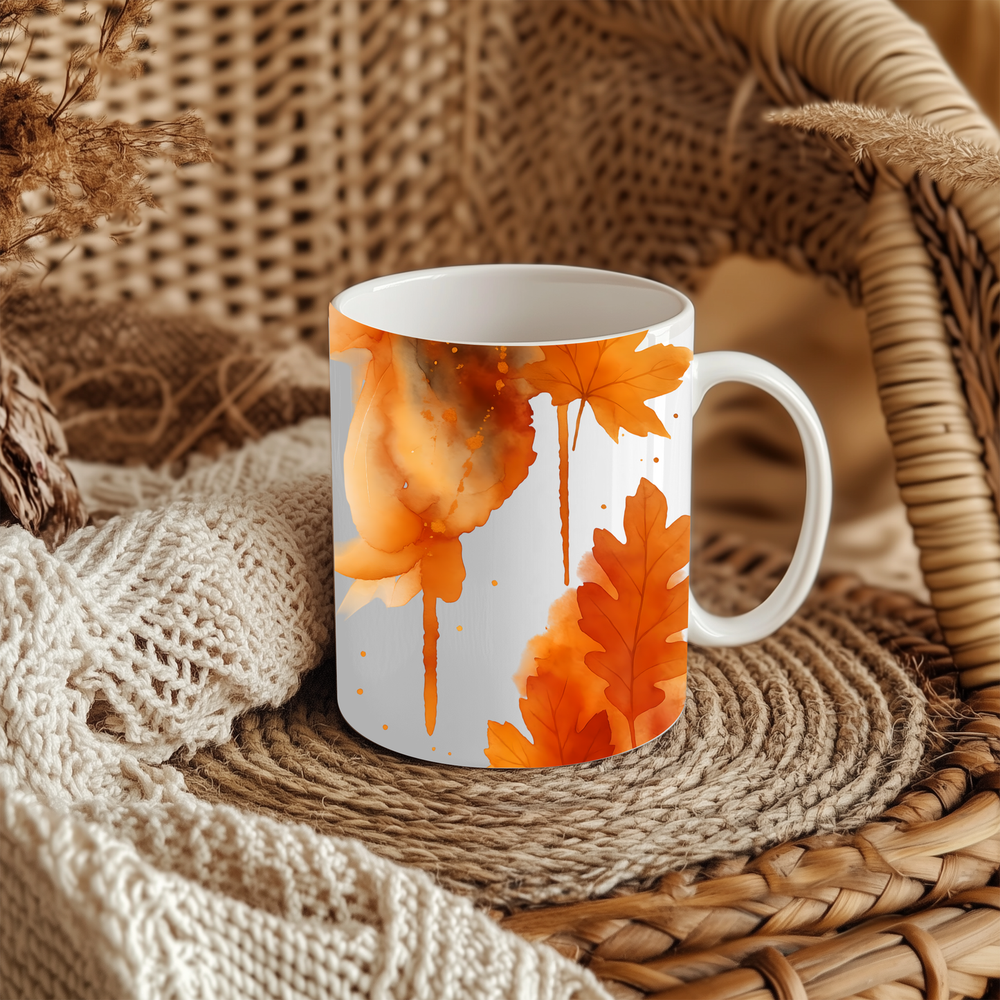 Autumnal Leaf Coffee Mug, our autumn coffee mug embodies the essence of cozy mugs.