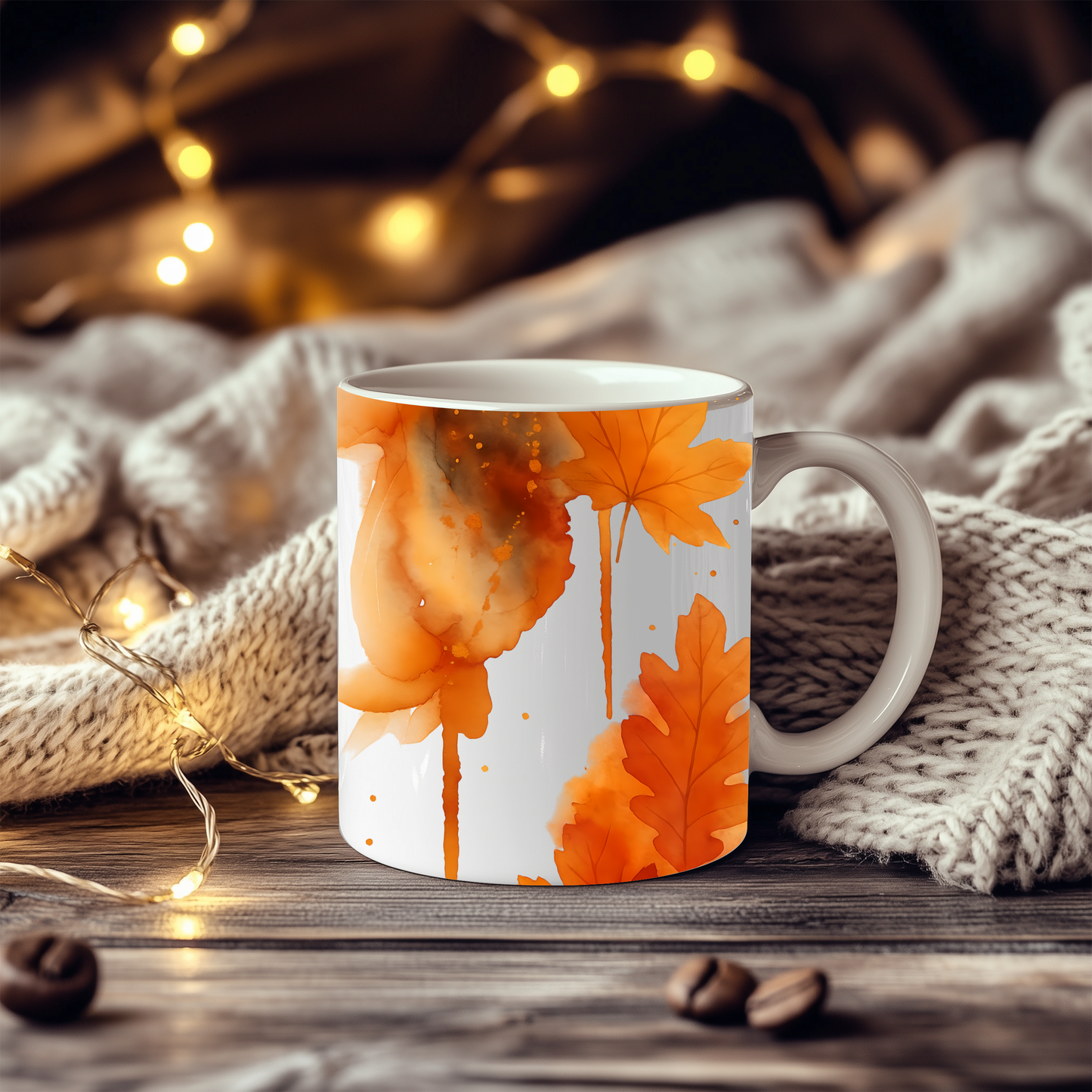 Autumnal Leaf Coffee Mug, our autumn coffee mug embodies the essence of cozy mugs.
