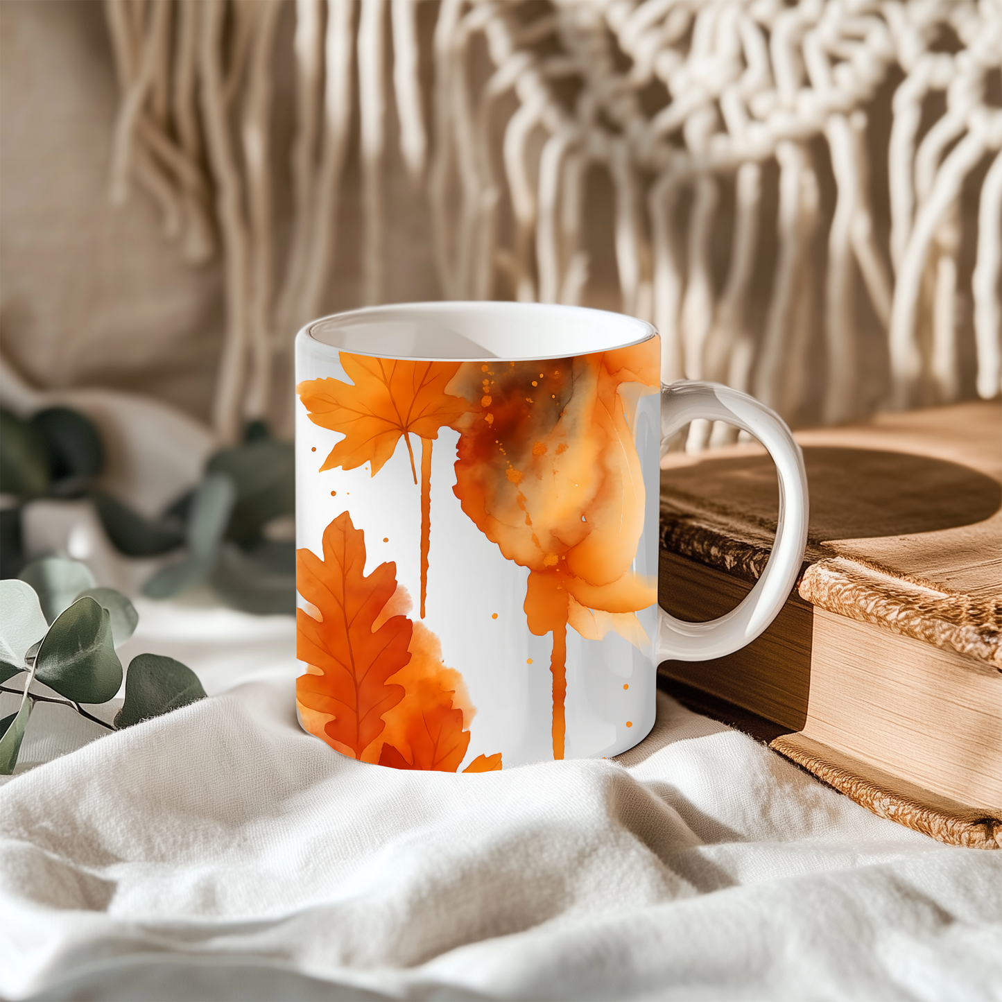 Autumnal Leaf Coffee Mug, our autumn coffee mug embodies the essence of cozy mugs.