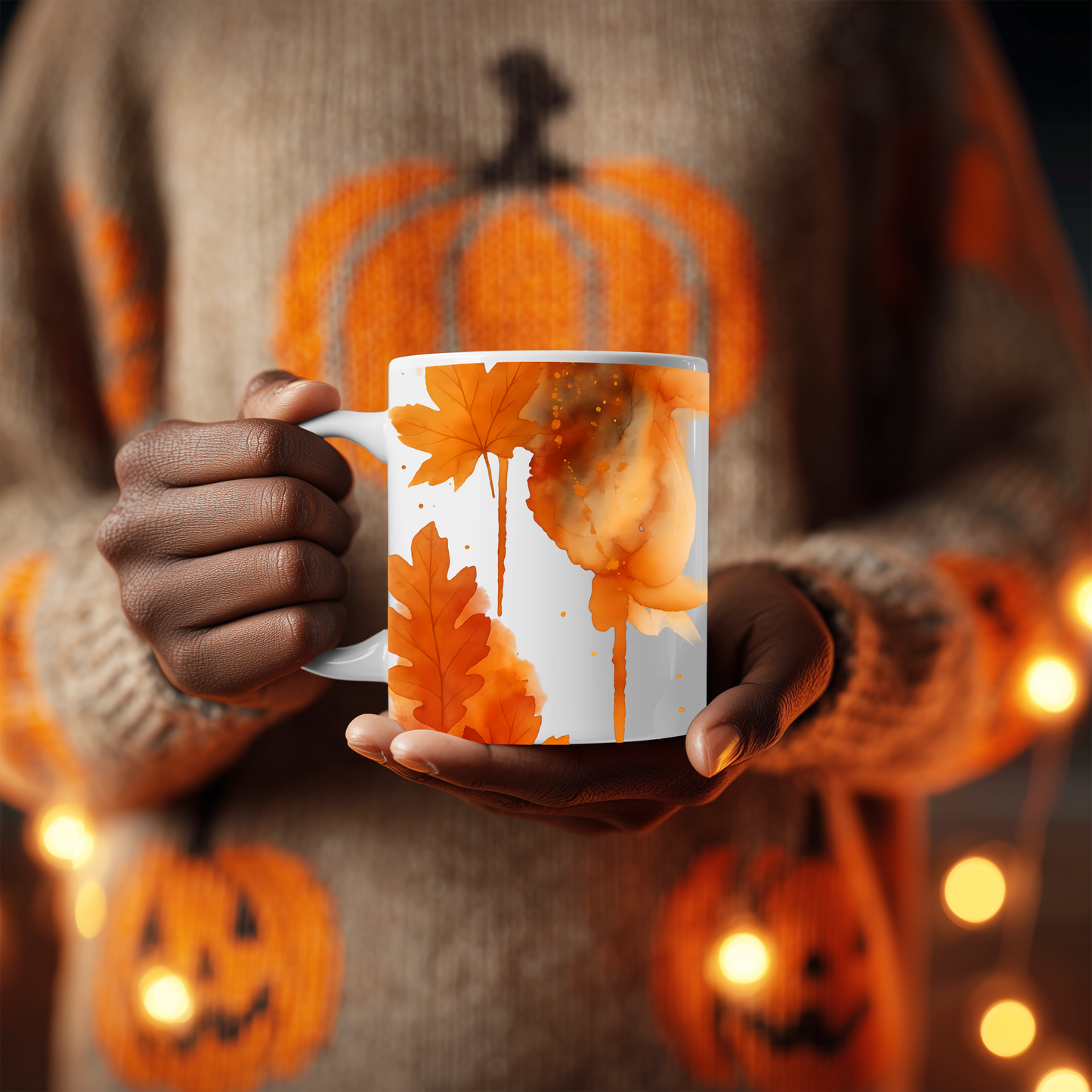 Autumnal Leaf Coffee Mug, our autumn coffee mug embodies the essence of cozy mugs.