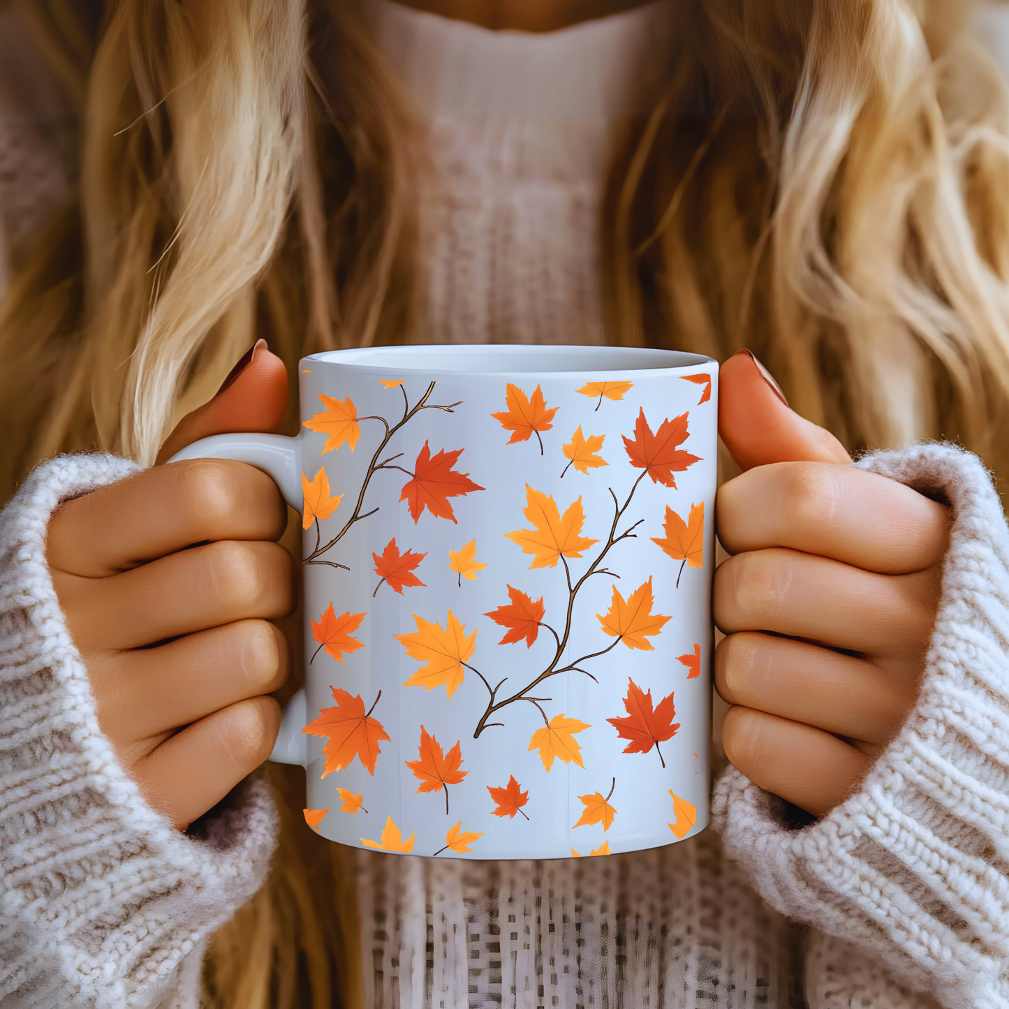 Copy of Autumnal Leaf Coffee Mug, Perfect for elevating your autumn décor, this mug whispers "hello autumn".