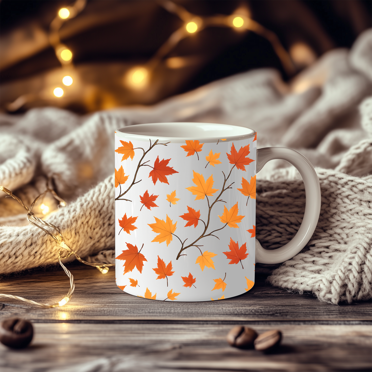 Copy of Autumnal Leaf Coffee Mug, Perfect for elevating your autumn décor, this mug whispers "hello autumn".