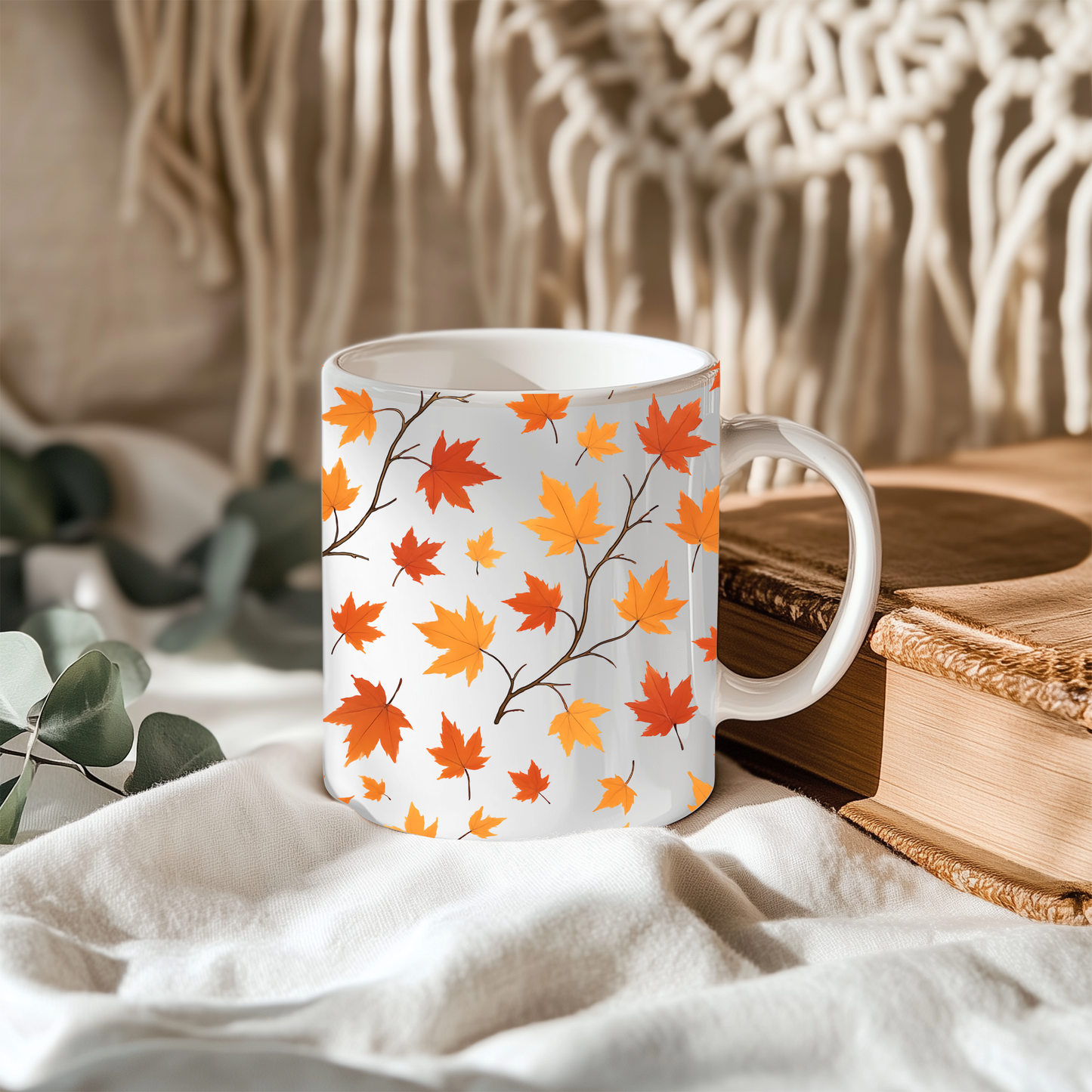 Copy of Autumnal Leaf Coffee Mug, Perfect for elevating your autumn décor, this mug whispers "hello autumn".