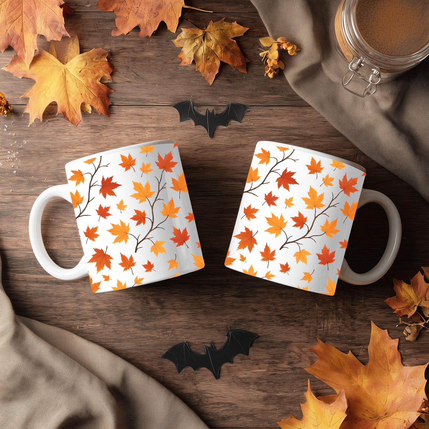 Copy of Autumnal Leaf Coffee Mug, Perfect for elevating your autumn décor, this mug whispers "hello autumn".