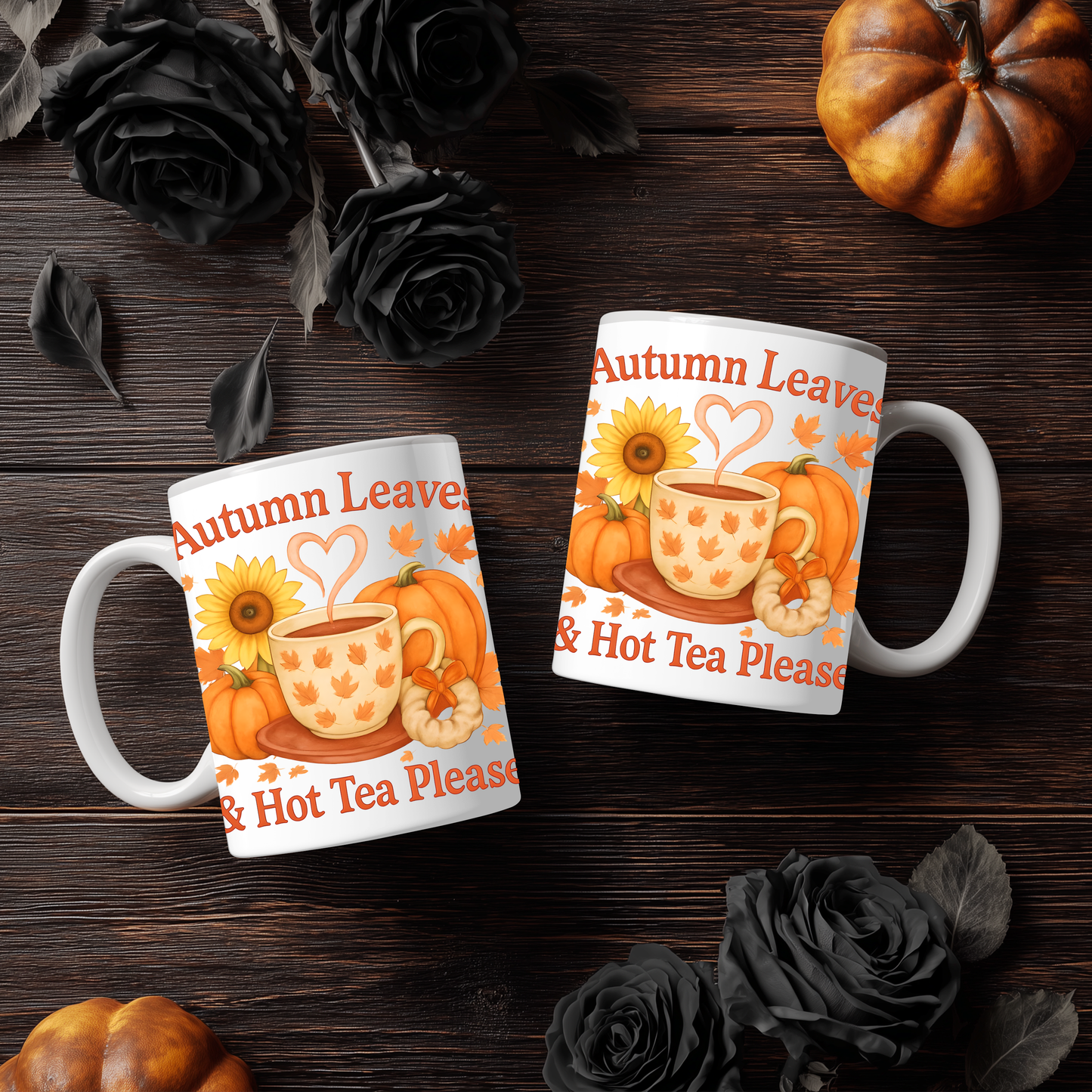 Autumnal Mug for Tea Lovers, Whether you fancy a cuppa or a heartwarming autumn coffee, this pumpkin mug is your perfect companion.