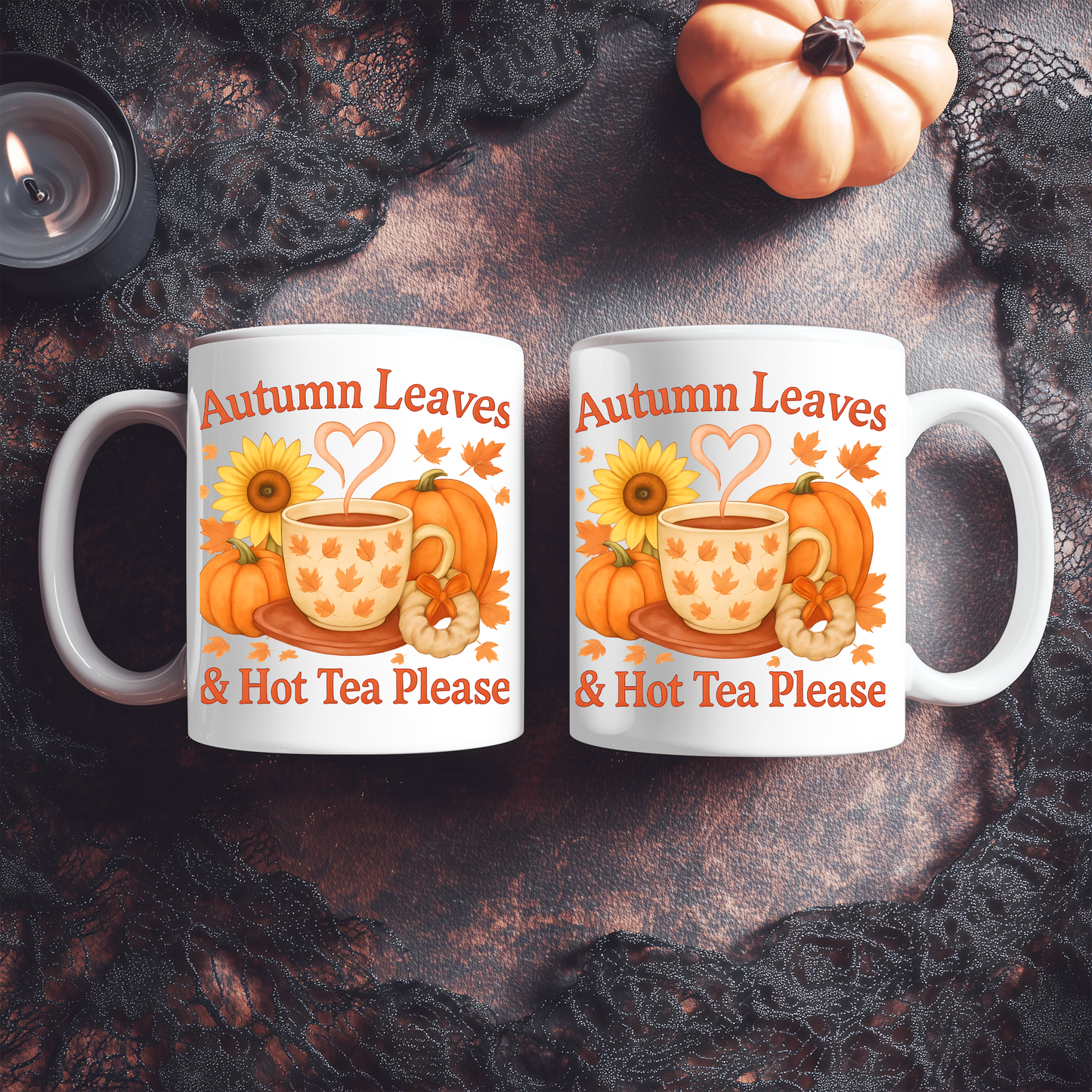 Autumnal Mug for Tea Lovers, Whether you fancy a cuppa or a heartwarming autumn coffee, this pumpkin mug is your perfect companion.