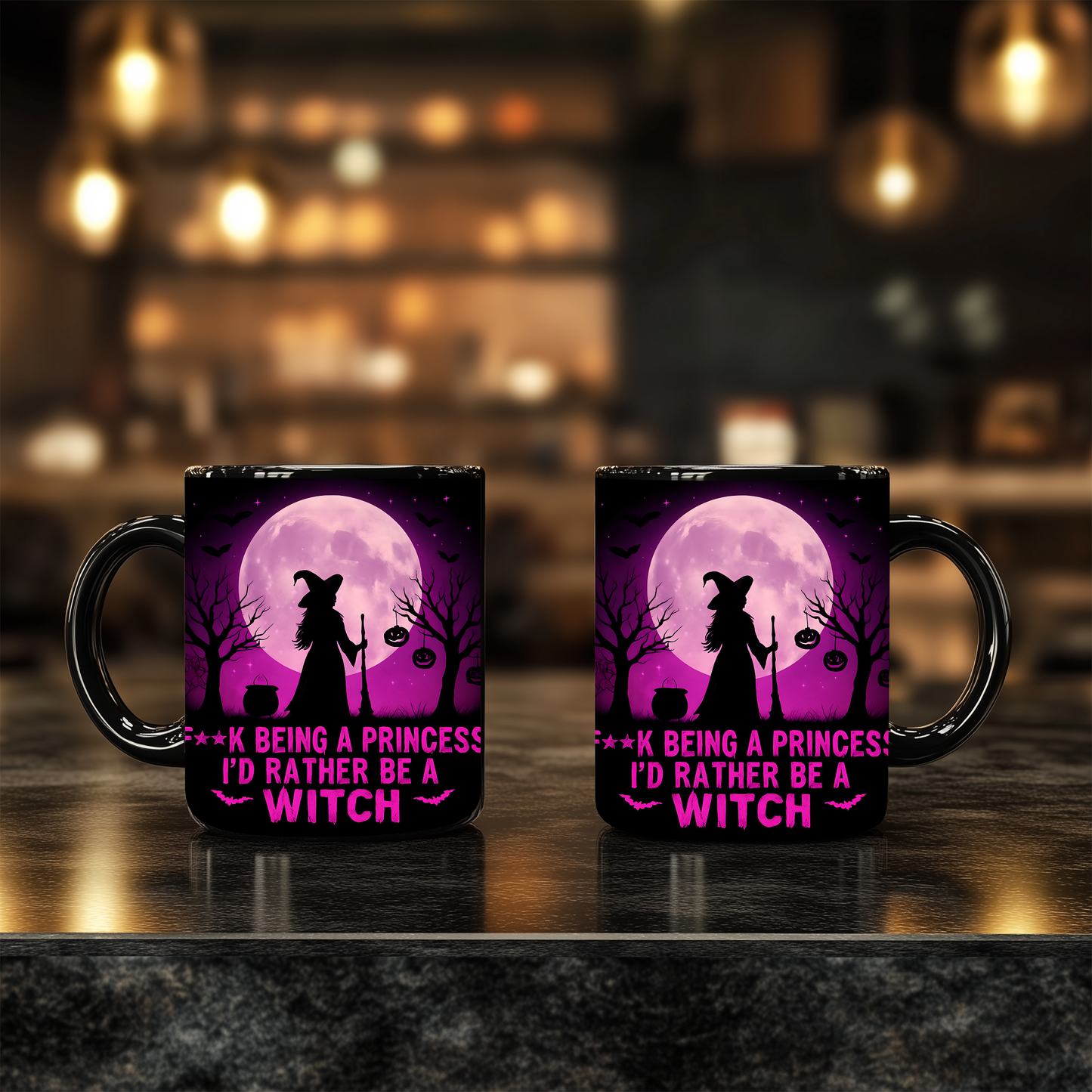 F**k Being A Princess I'd Rather Be A Witch Mug,casting a spell of inspiration over your day. Whether you're a fan of spooky mugs or simply adore cute Halloween mugs, this witch mug is a bewitching piece of witchy stuff.
