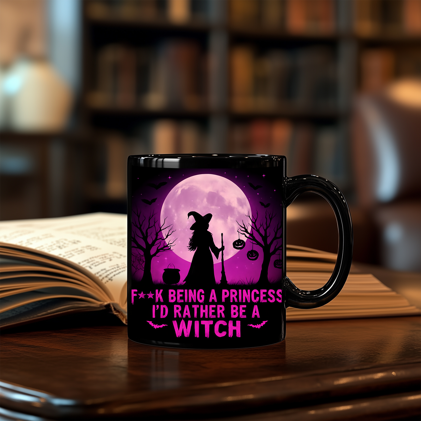 F**k Being A Princess I'd Rather Be A Witch Mug,casting a spell of inspiration over your day. Whether you're a fan of spooky mugs or simply adore cute Halloween mugs, this witch mug is a bewitching piece of witchy stuff.