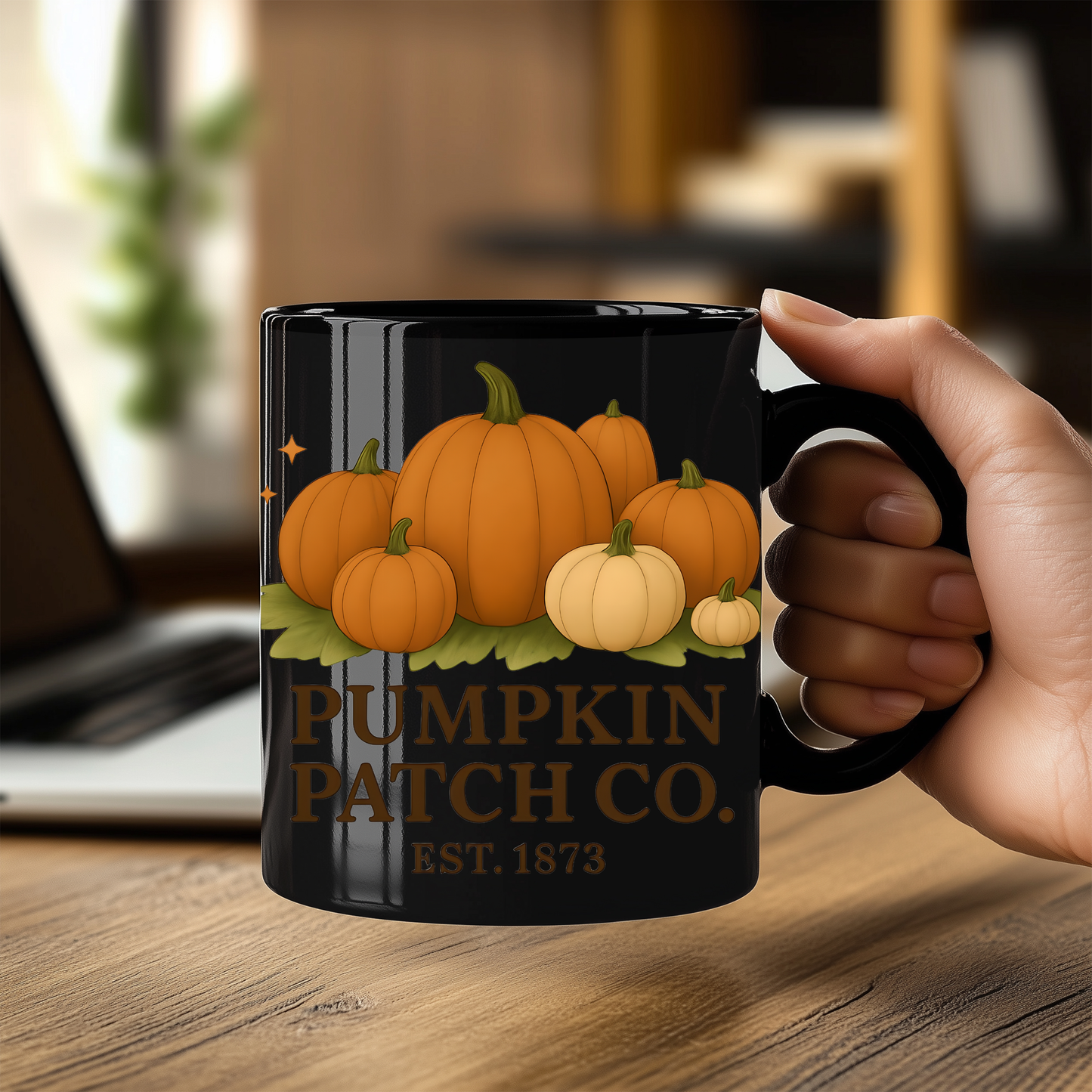 Pumpkin Coffee Mug, your new cozy companion for the fall season. This autumn coffee mug captures the spirit of harvest season.