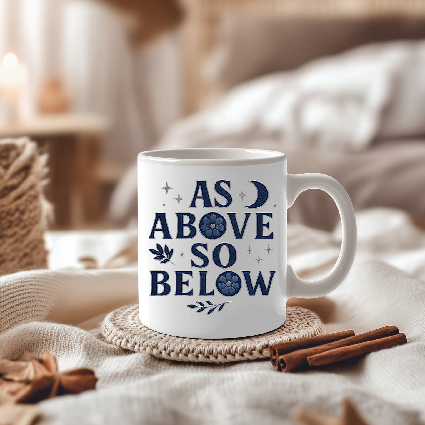 As Above So Below Witchy Coffee Mug, Crafted for those who appreciate the mysterious allure of paganism, this witchy cup transforms your coffee ritual into a sacred ceremony.