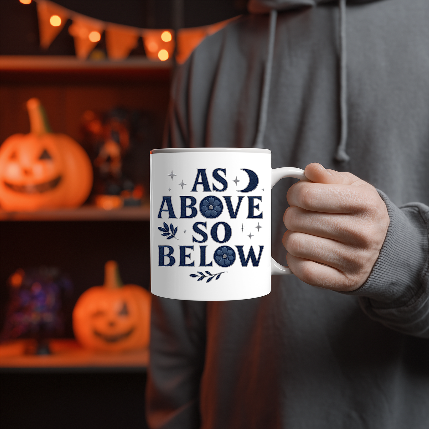 As Above So Below Witchy Coffee Mug, Crafted for those who appreciate the mysterious allure of paganism, this witchy cup transforms your coffee ritual into a sacred ceremony.