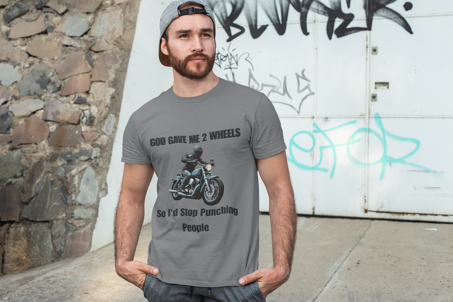 God Gave Me 2 Wheels, Funny Tee for Motorcycle Lovers, must-have for those who live life on two wheels.
