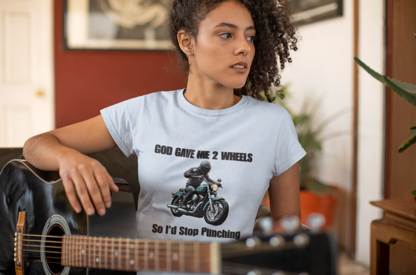 God Gave Me 2 Wheels, Funny Tee for Motorcycle Lovers, must-have for those who live life on two wheels.
