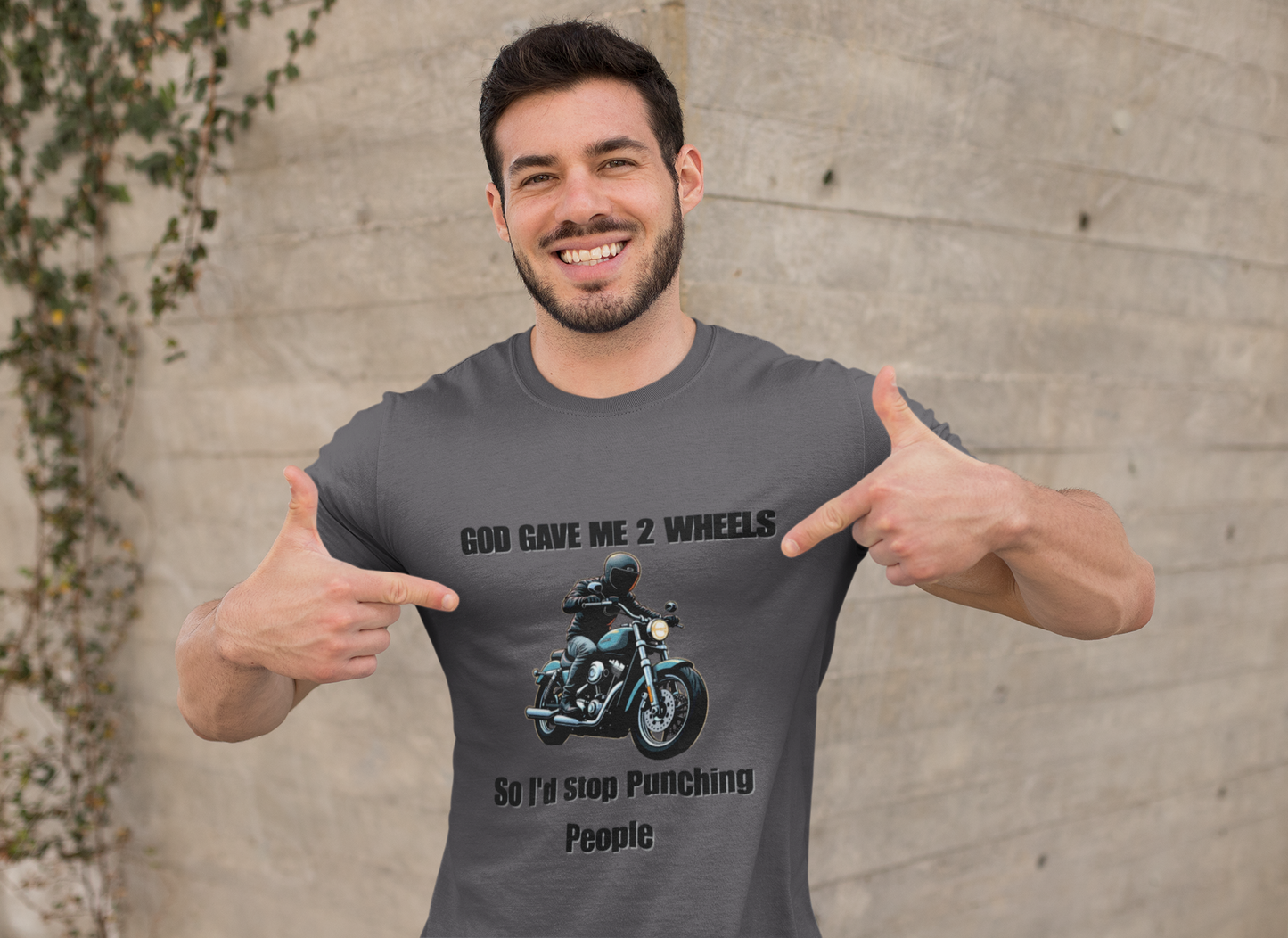 God Gave Me 2 Wheels, Funny Tee for Motorcycle Lovers, must-have for those who live life on two wheels.