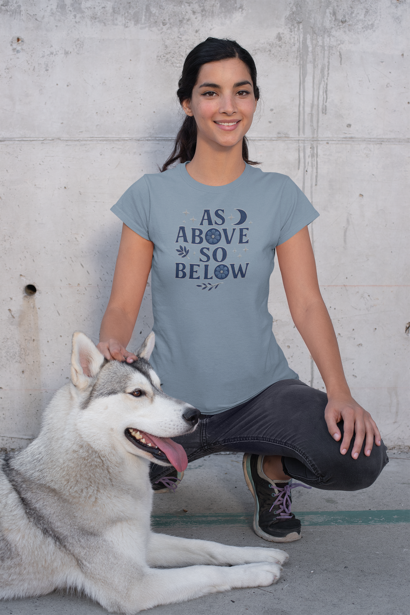 As Above So Below T-shirt, a harmonious blend of mystical charm and celestial vibes. Crafted for those who appreciate pagan clothing and witchy aesthetics.