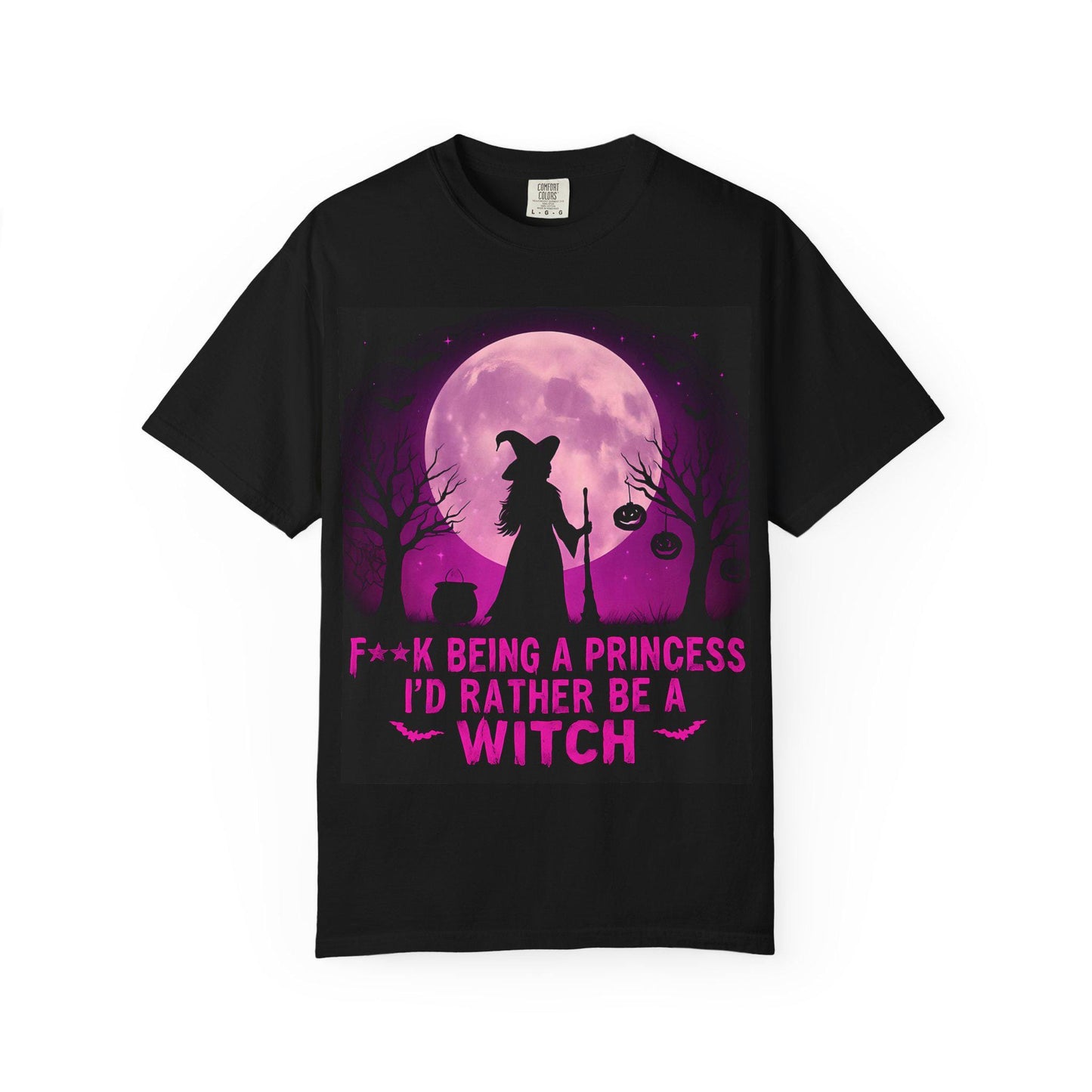 F**k Being a Princess I'd Rather Be a Witch TShirt, This wicca shirt is a celebration of witchy fashion, blending humor with a touch of rebellion. Perfect for any witchy wardrobe.
