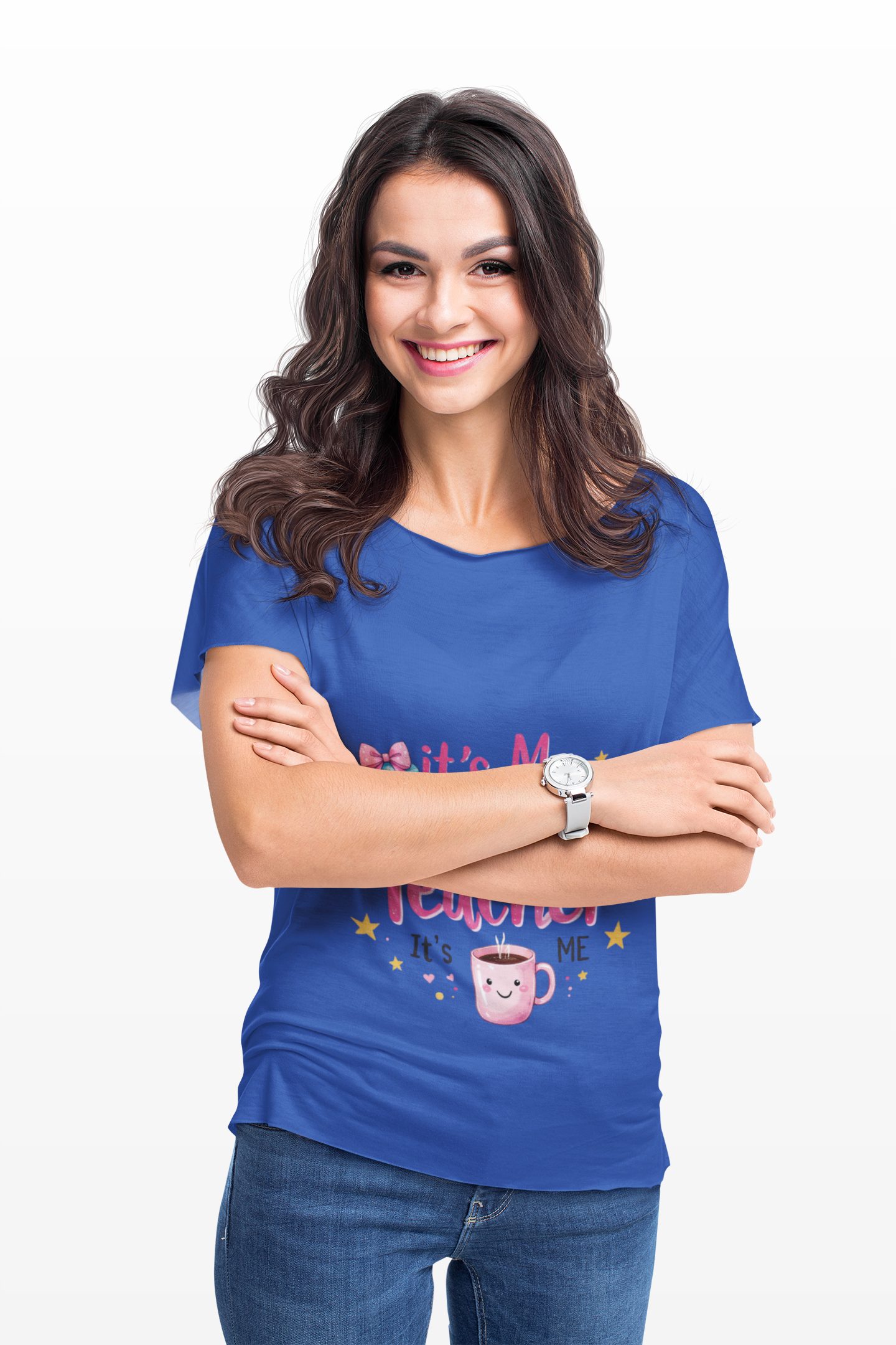 Cute Teacher V-Neck Tee, Inspirational Teacher, Showcasing a fun and vibrant design, this tee is not only comfortable but also helps express a passion for teaching.