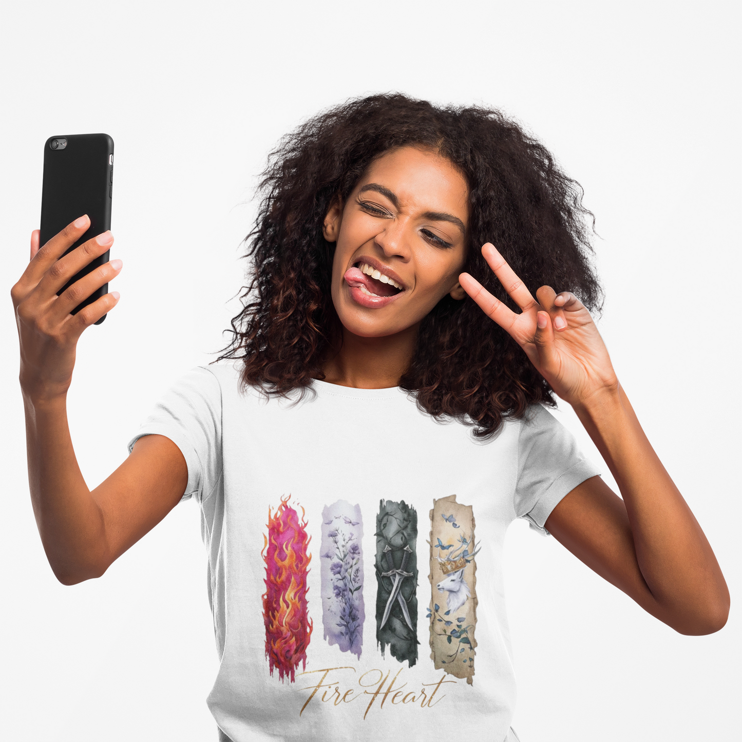 Fire Heart T-Shirt, Heir of Fire Tee, Ignite your wardrobe with the Fire Heart T-Shirt, a must-have for any fan of Sarah J. Maas's enchanting universe.