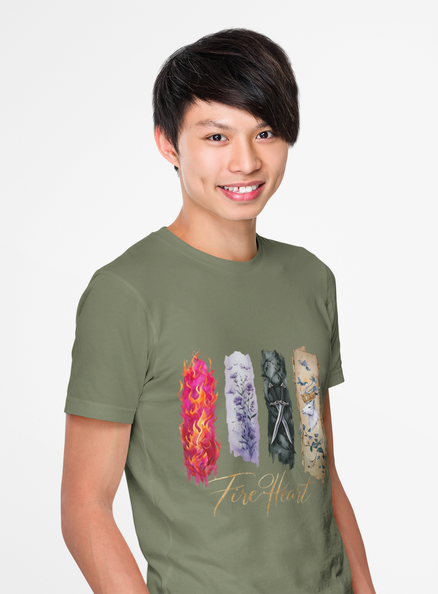 Fire Heart T-Shirt, Heir of Fire Tee, Ignite your wardrobe with the Fire Heart T-Shirt, a must-have for any fan of Sarah J. Maas's enchanting universe.