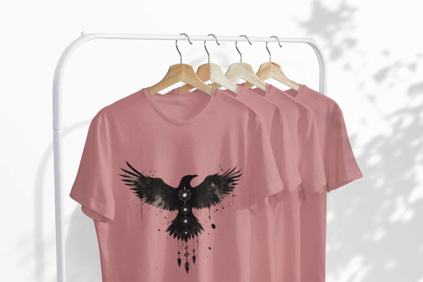 Viking Raven T-shirt, Embrace the spirit of Norse mythology with our Viking Raven T-shirt. This raven shirt captures the essence of Viking art.