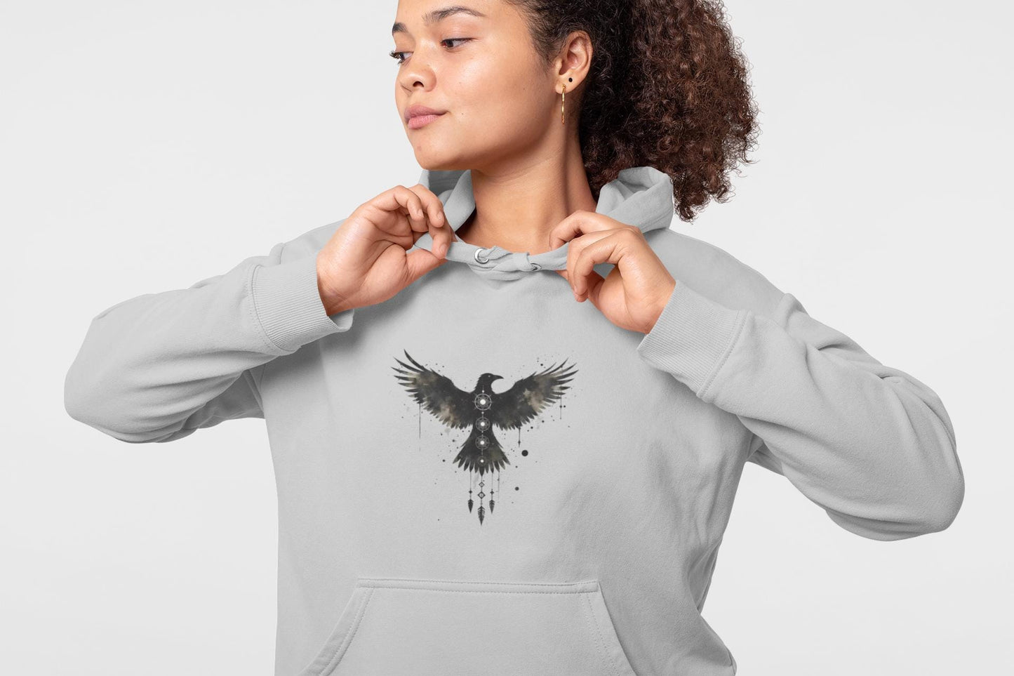 Viking Raven Hoodie, Experience the mystique of Norse mythology with our exquisite Viking Raven Hoodie.