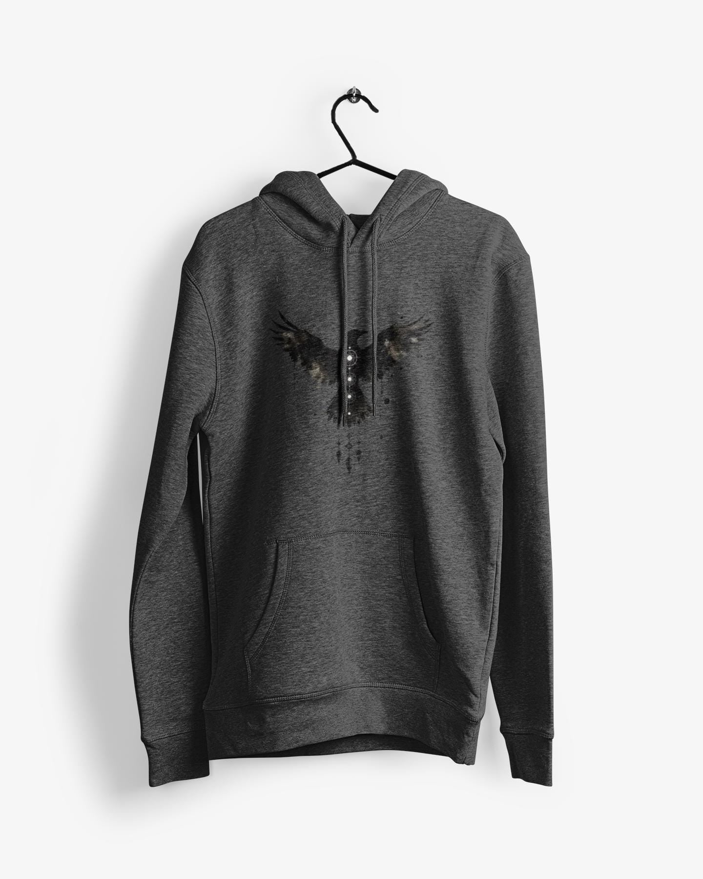 Viking Raven Hoodie, Experience the mystique of Norse mythology with our exquisite Viking Raven Hoodie.