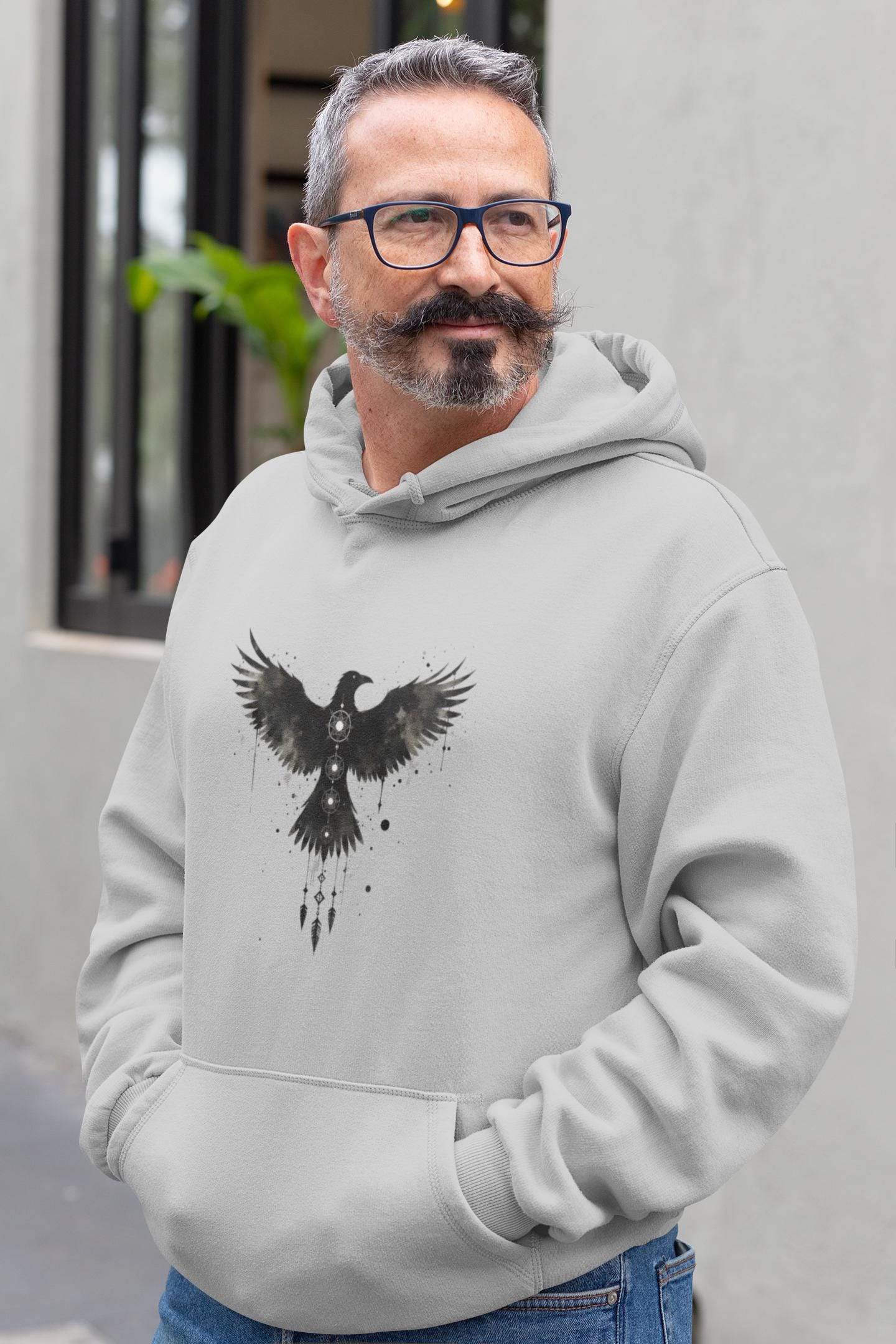 Viking Raven Hoodie, Experience the mystique of Norse mythology with our exquisite Viking Raven Hoodie.