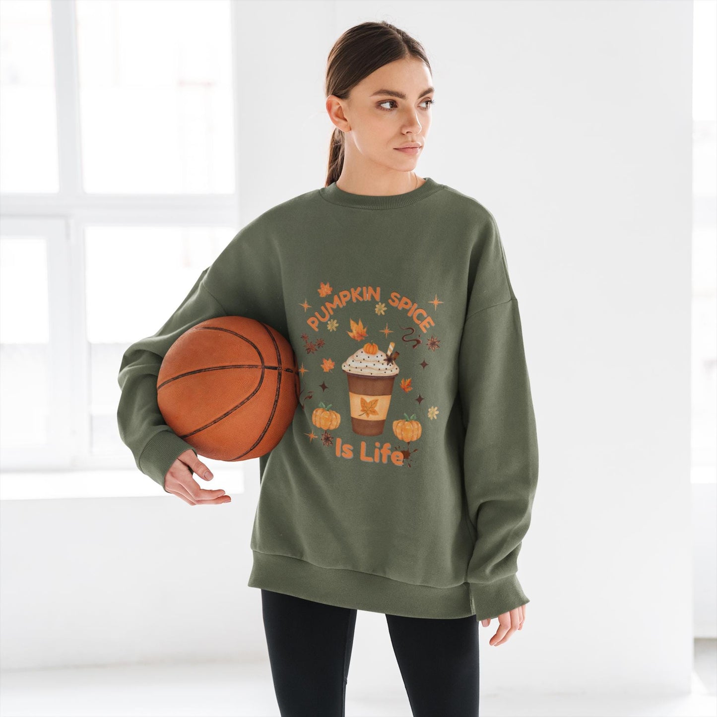 Pumpkin Spice is Life Sweatshirt, This autumn jumper is designed to wrap you in the warmth and comfort that the pumpkin spice season brings.