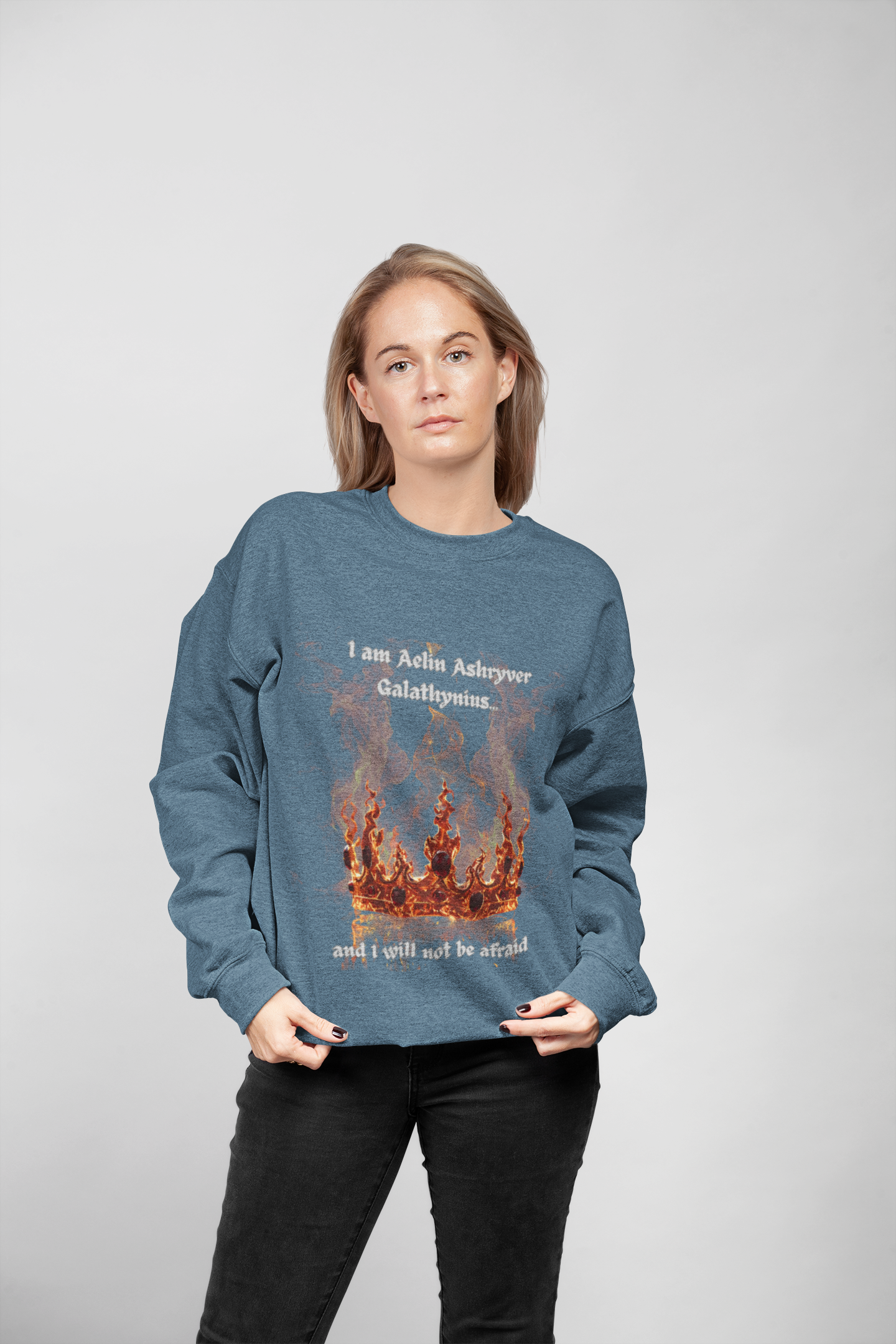 Heir of Fire Sweatshirt - Step into the world of Erilea with our Heir of Fire sweatshirt, a tribute to the spirit of Aelin Ashryver Galathynius.