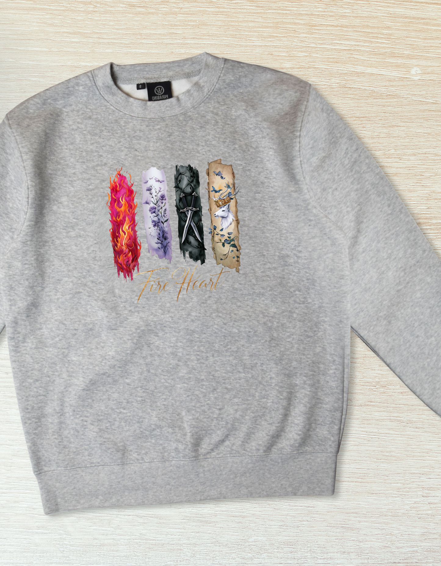 Fire Heart Sweatshirt, Heir of Fire, perfect for book lovers, especially fans of Sarah J. Maas and her character Aelin Ashryver Galathynius.