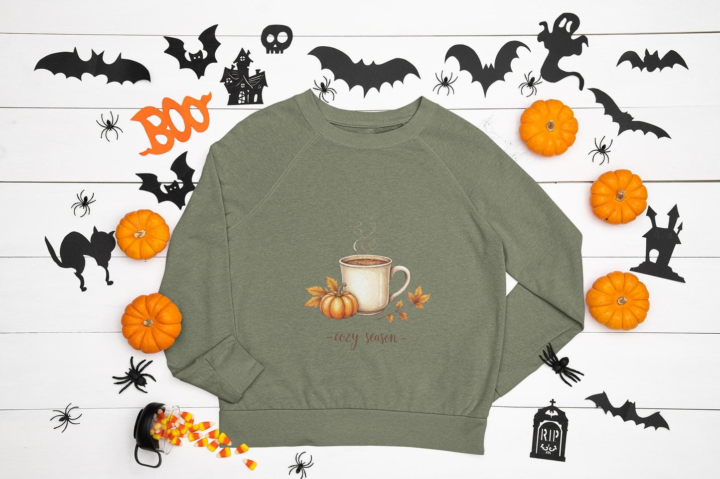 Cozy Season Sweatshirt, Perfect jumper for the cooler months with Autumn Colors giving a Cozy Autumn vibe