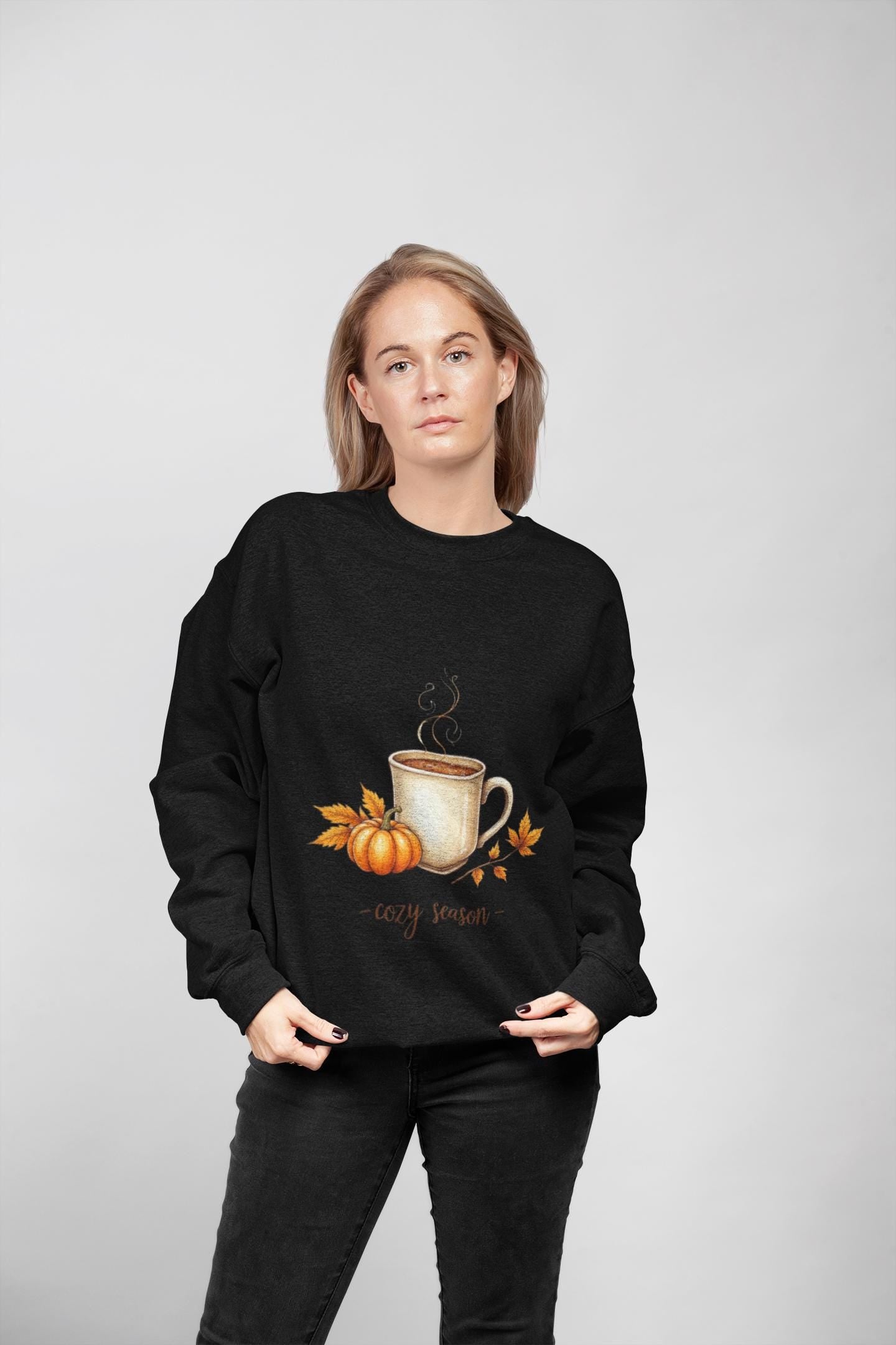 Cozy Season Sweatshirt, Perfect jumper for the cooler months with Autumn Colors giving a Cozy Autumn vibe