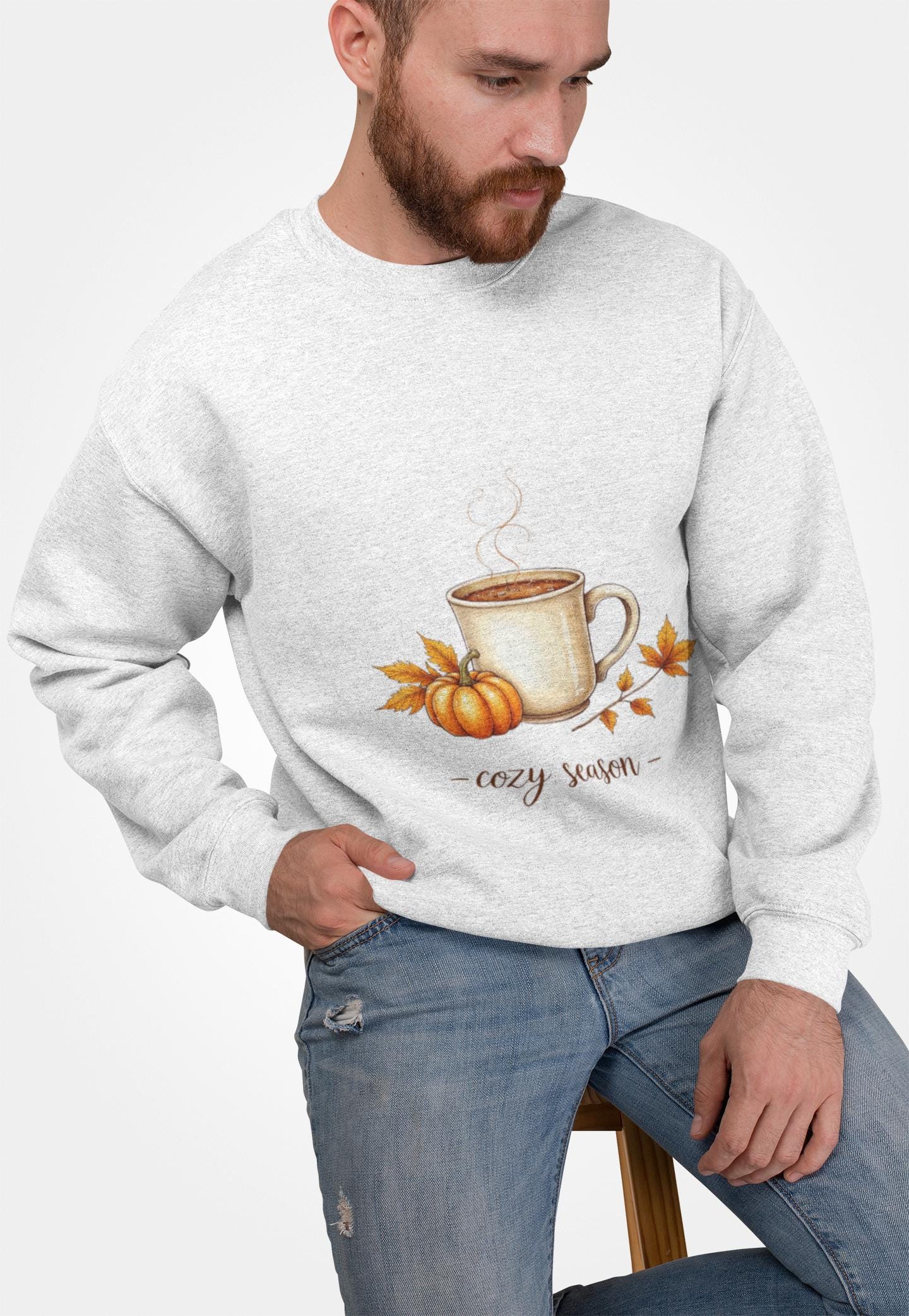 Cozy Season Sweatshirt, Perfect jumper for the cooler months with Autumn Colors giving a Cozy Autumn vibe