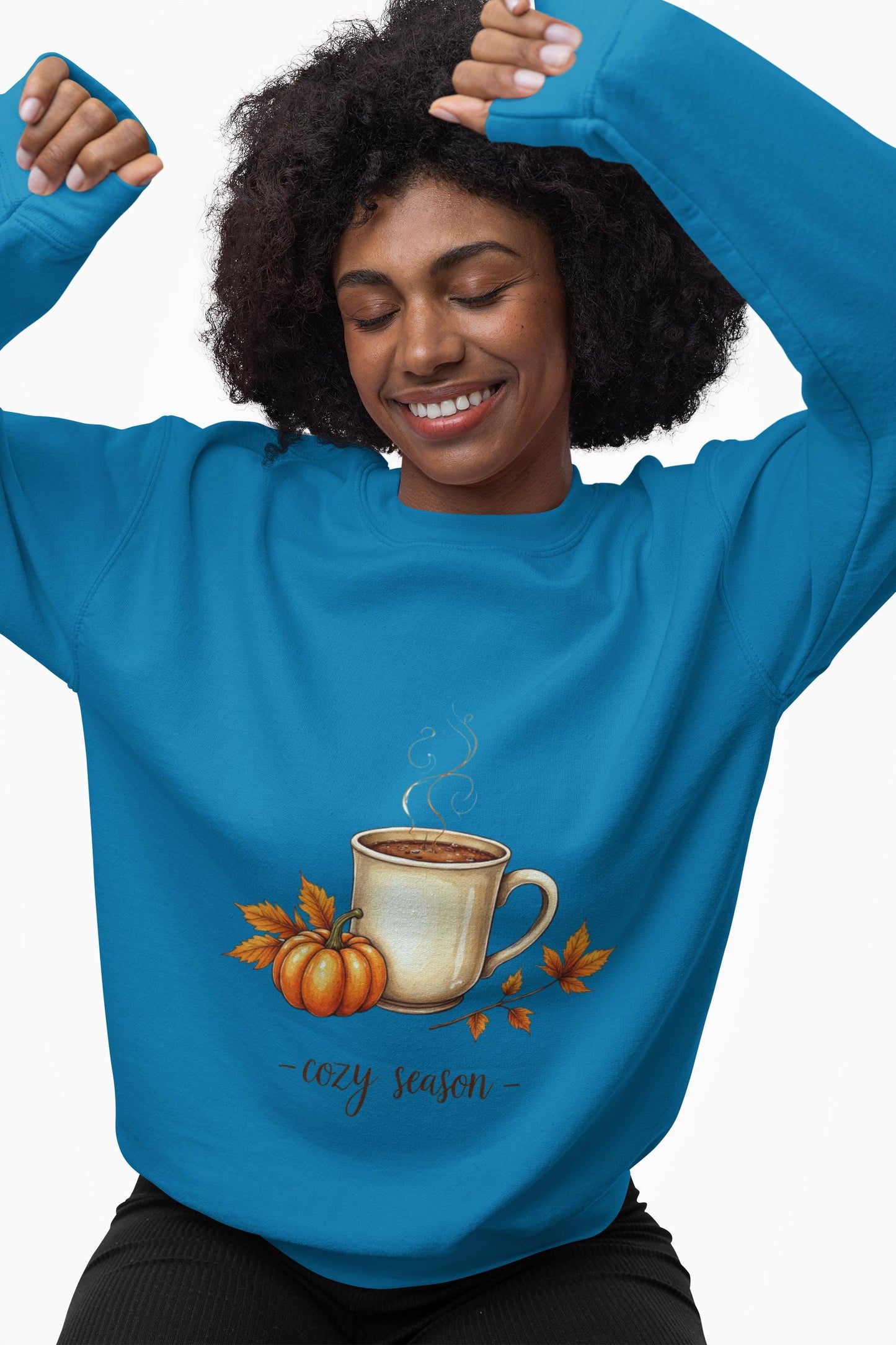 Cozy Season Sweatshirt, Perfect jumper for the cooler months with Autumn Colors giving a Cozy Autumn vibe