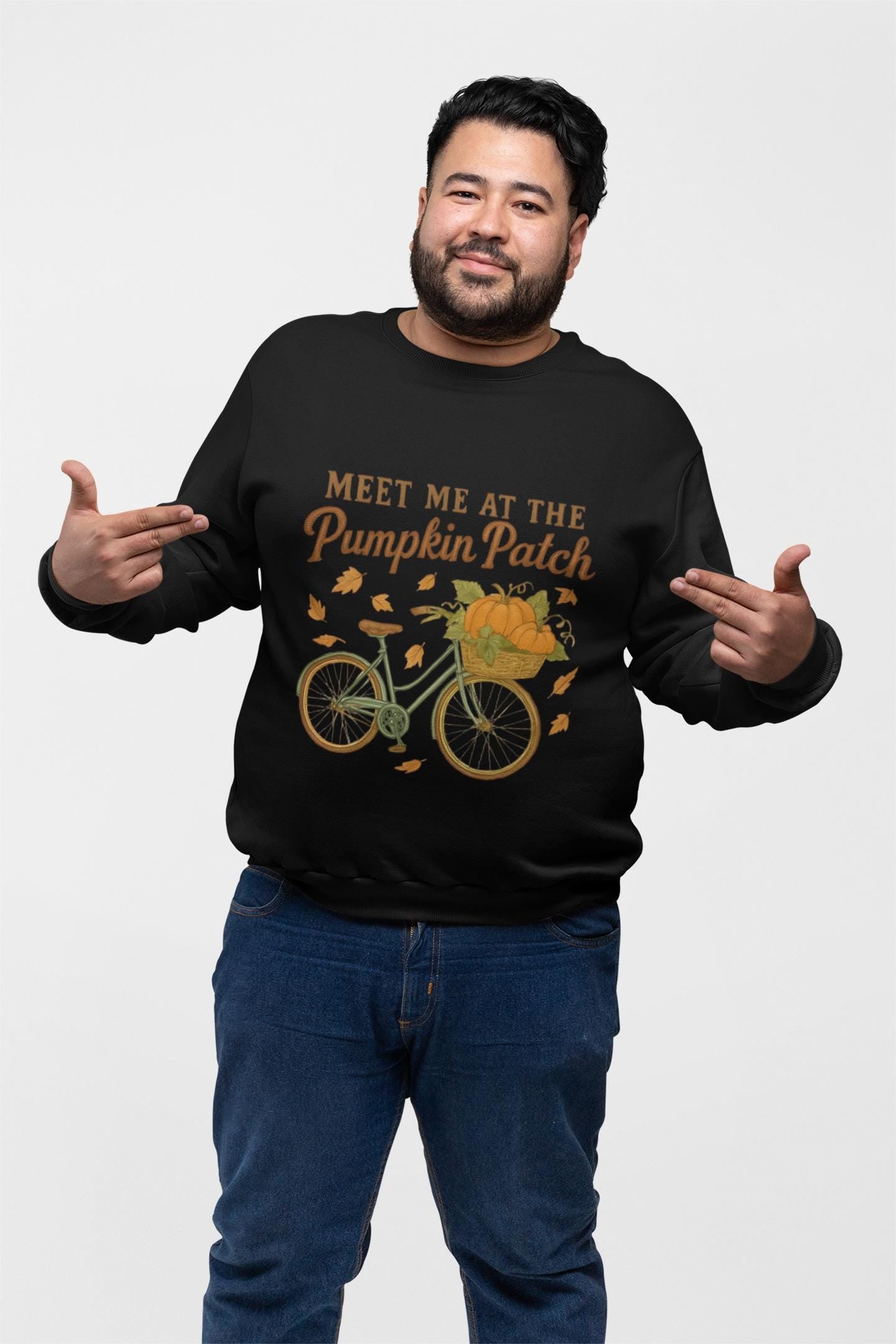 Meet me at the pumpkin patch Sweatshirt, This autumnal jumper wraps you in warmth, making chilly days inviting and every outing a celebration of the season.