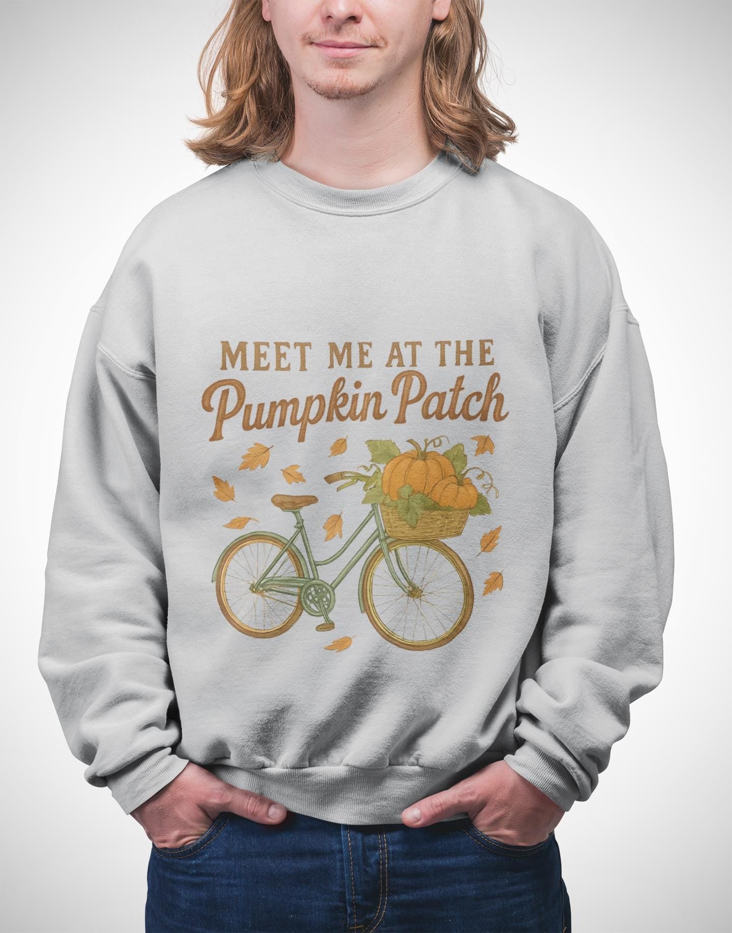 Meet me at the pumpkin patch Sweatshirt, This autumnal jumper wraps you in warmth, making chilly days inviting and every outing a celebration of the season.