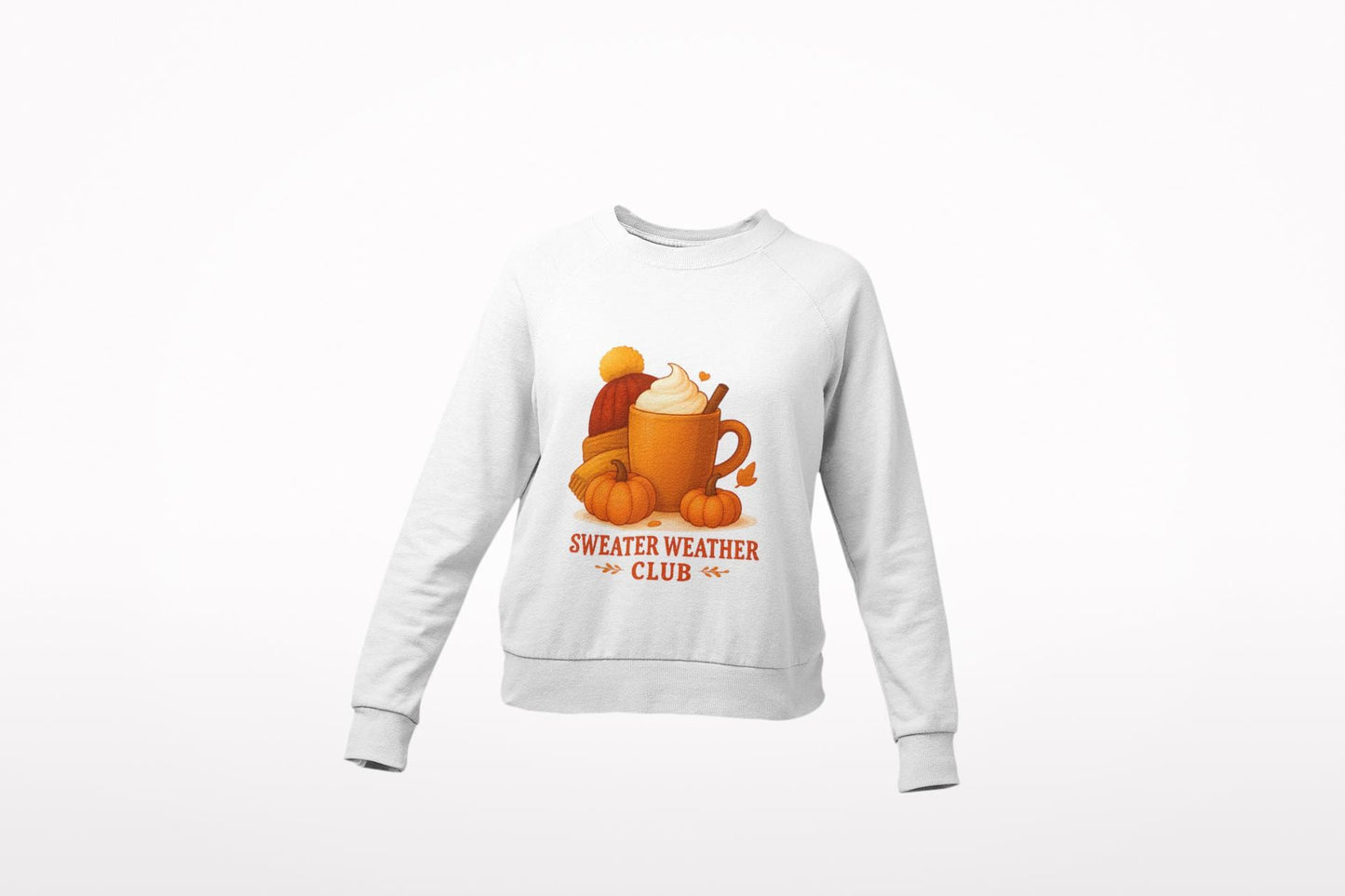 Sweater Weather Autumn Sweatshirt, This autumnal jumper captures the essence of crisp days with its inviting softness, perfect for sipping on a pumpkin spice latte.
