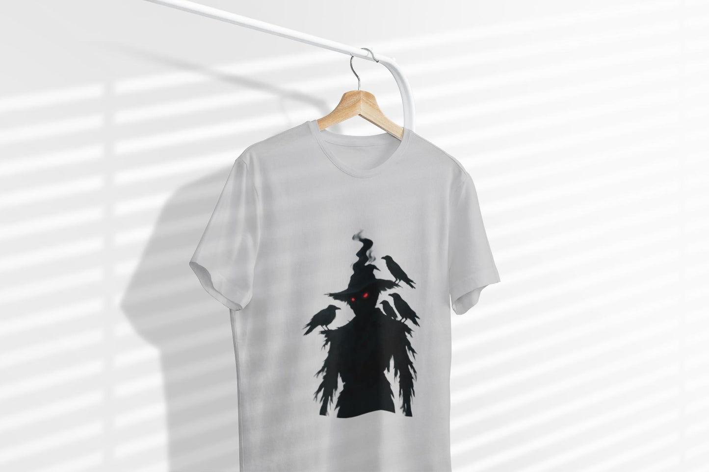 Scary Scarecrow Tee,This Halloween shirt captures the essence of the season with a mesmerizing scarecrow design, blending the line between spooky and stylish.
